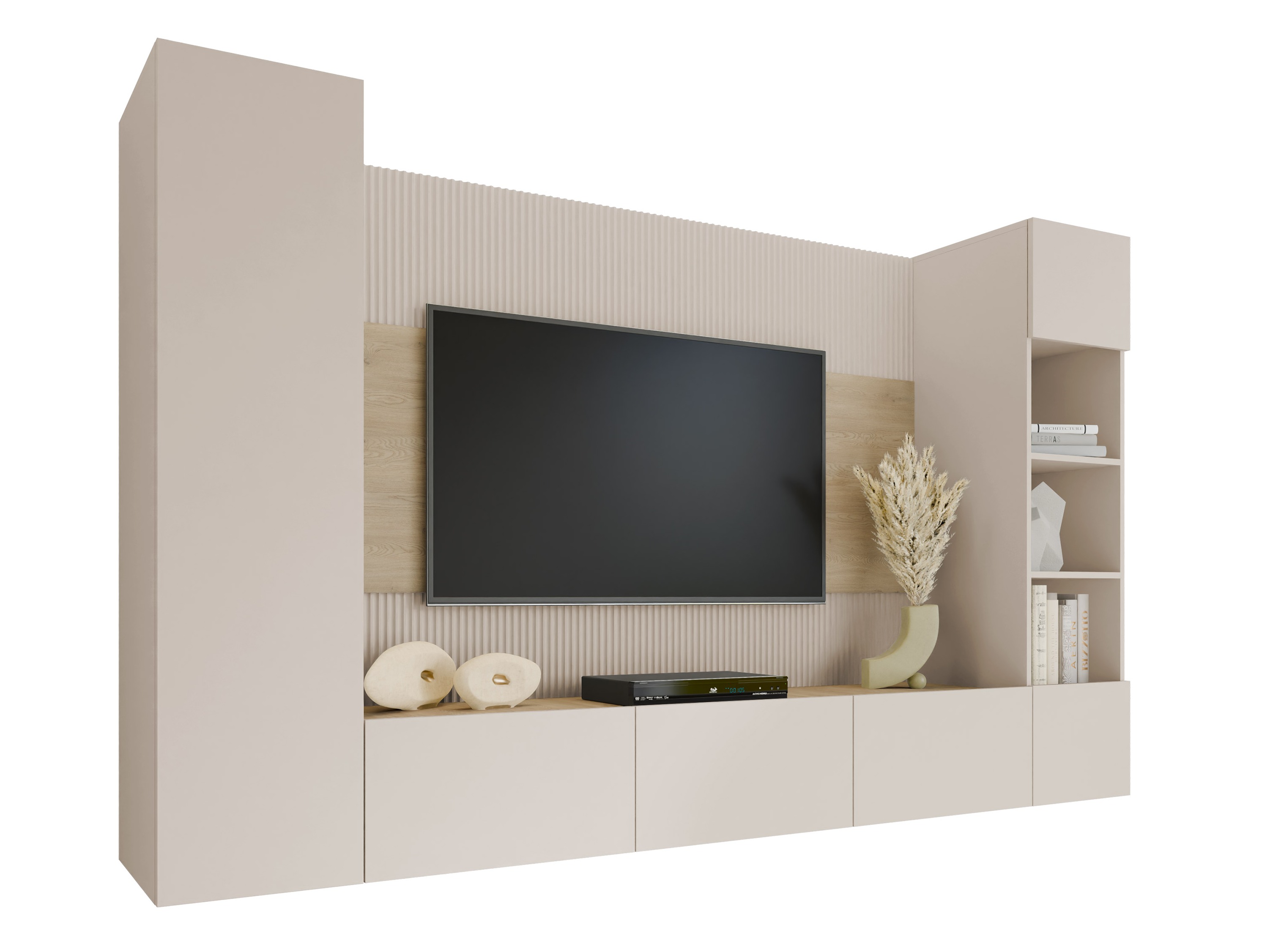 Conjunto de salón Comfivo Salix IV (Beige + Roble Cremona)