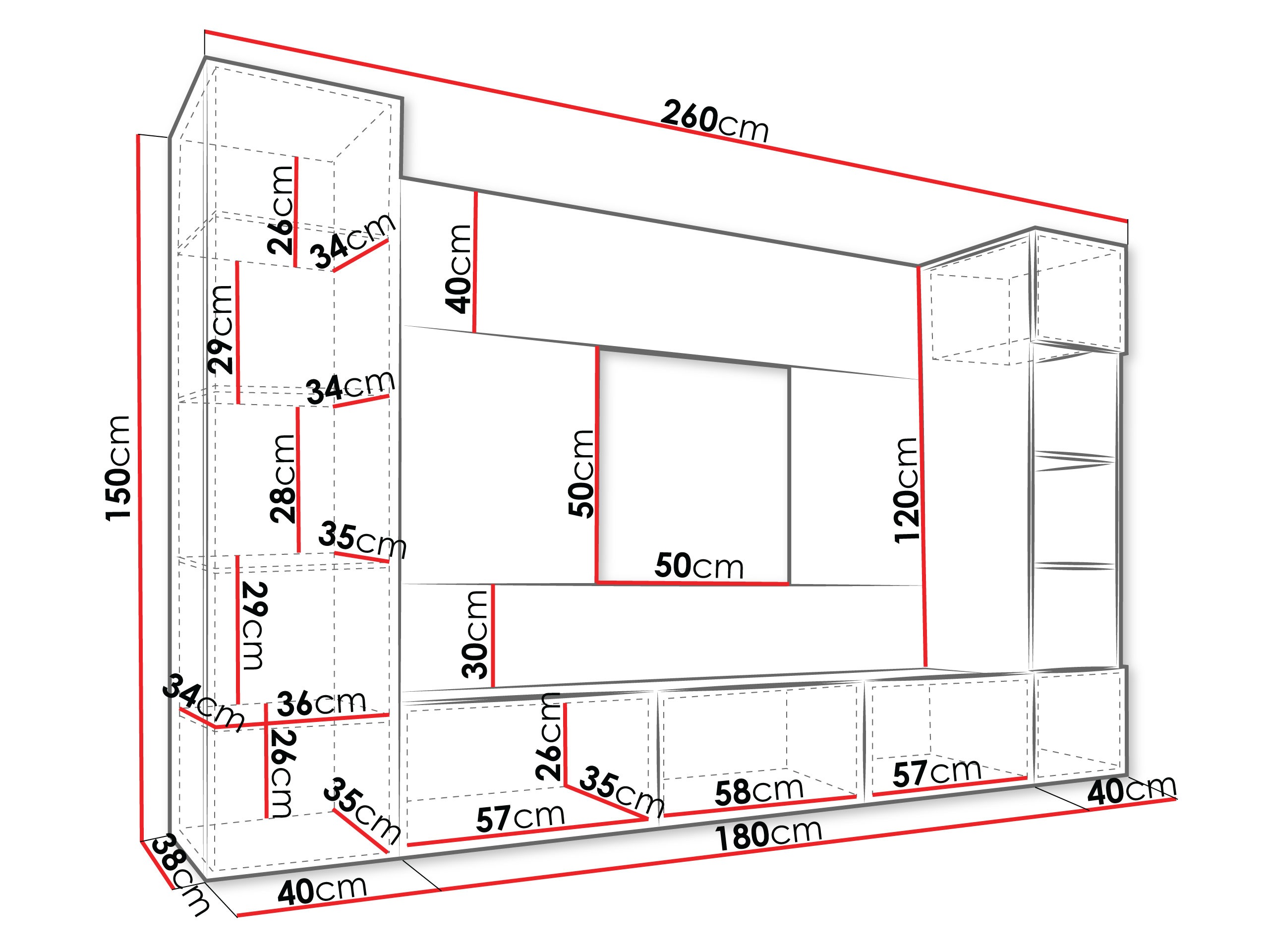 Conjunto de salón Comfivo Salix IV (Beige + Roble)