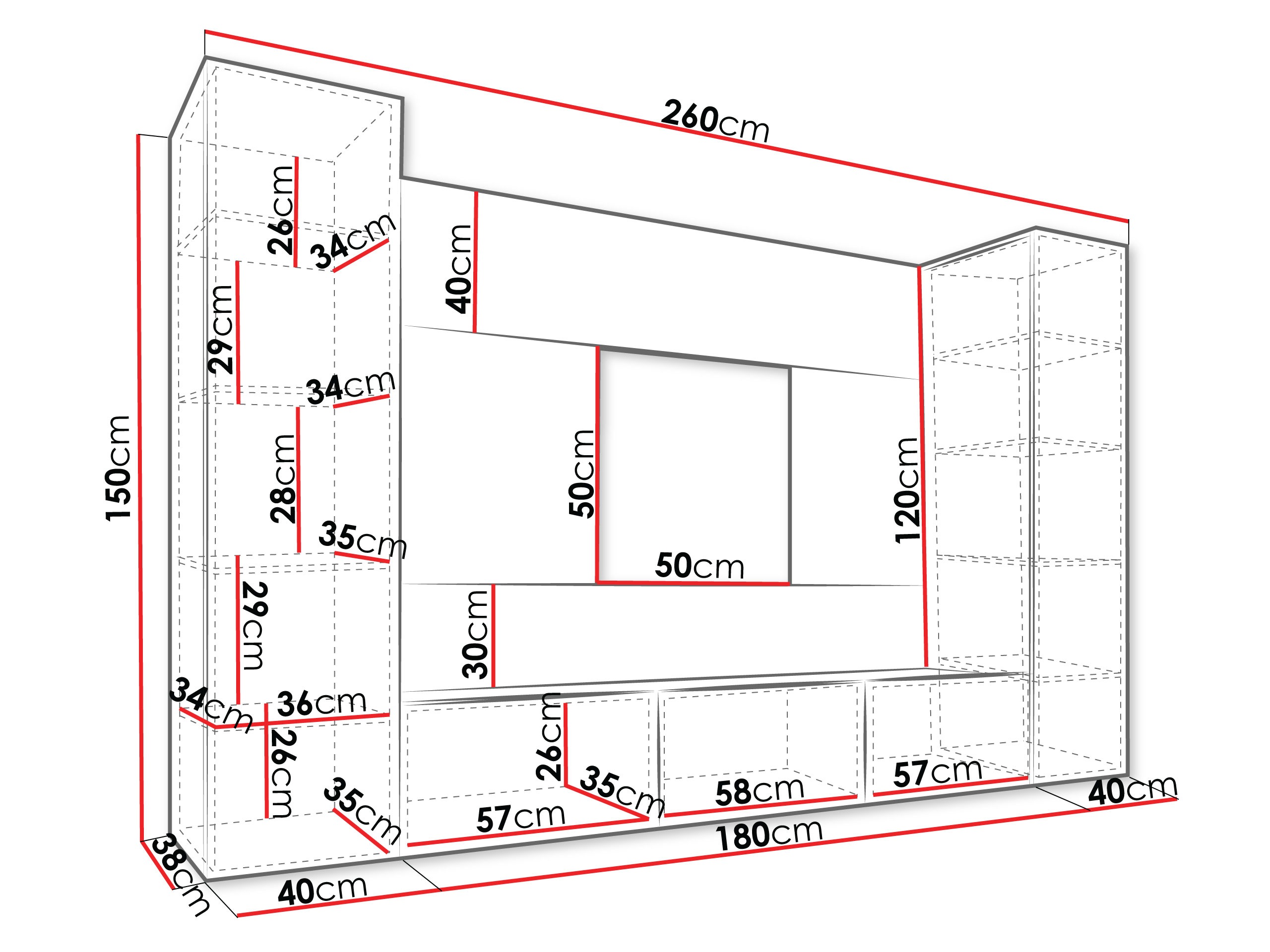 Conjunto de salón Comfivo Salix V (Blanco + Mármol blanco)