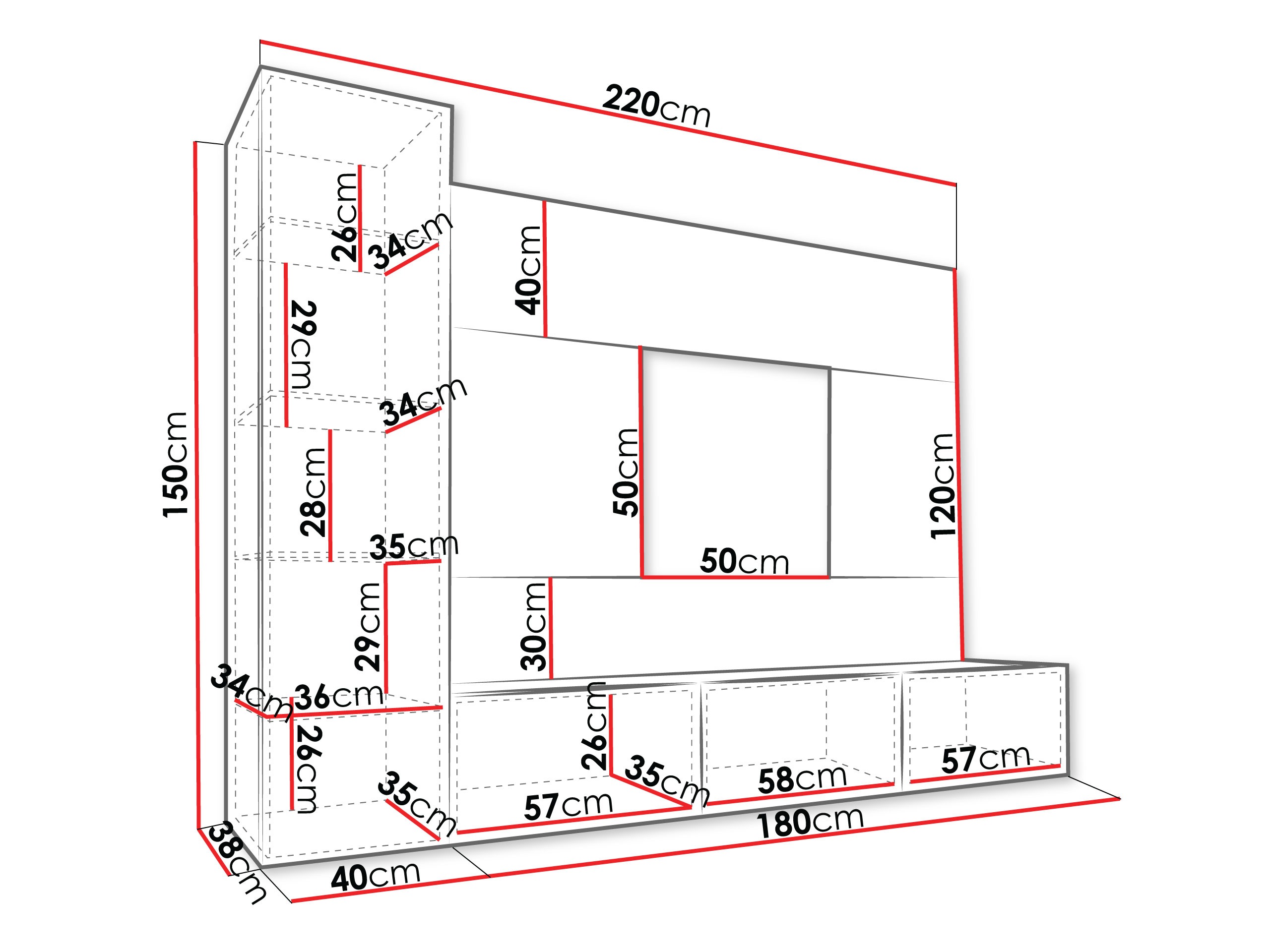 Conjunto de salón Comfivo Salix VI (Beige + Roble)