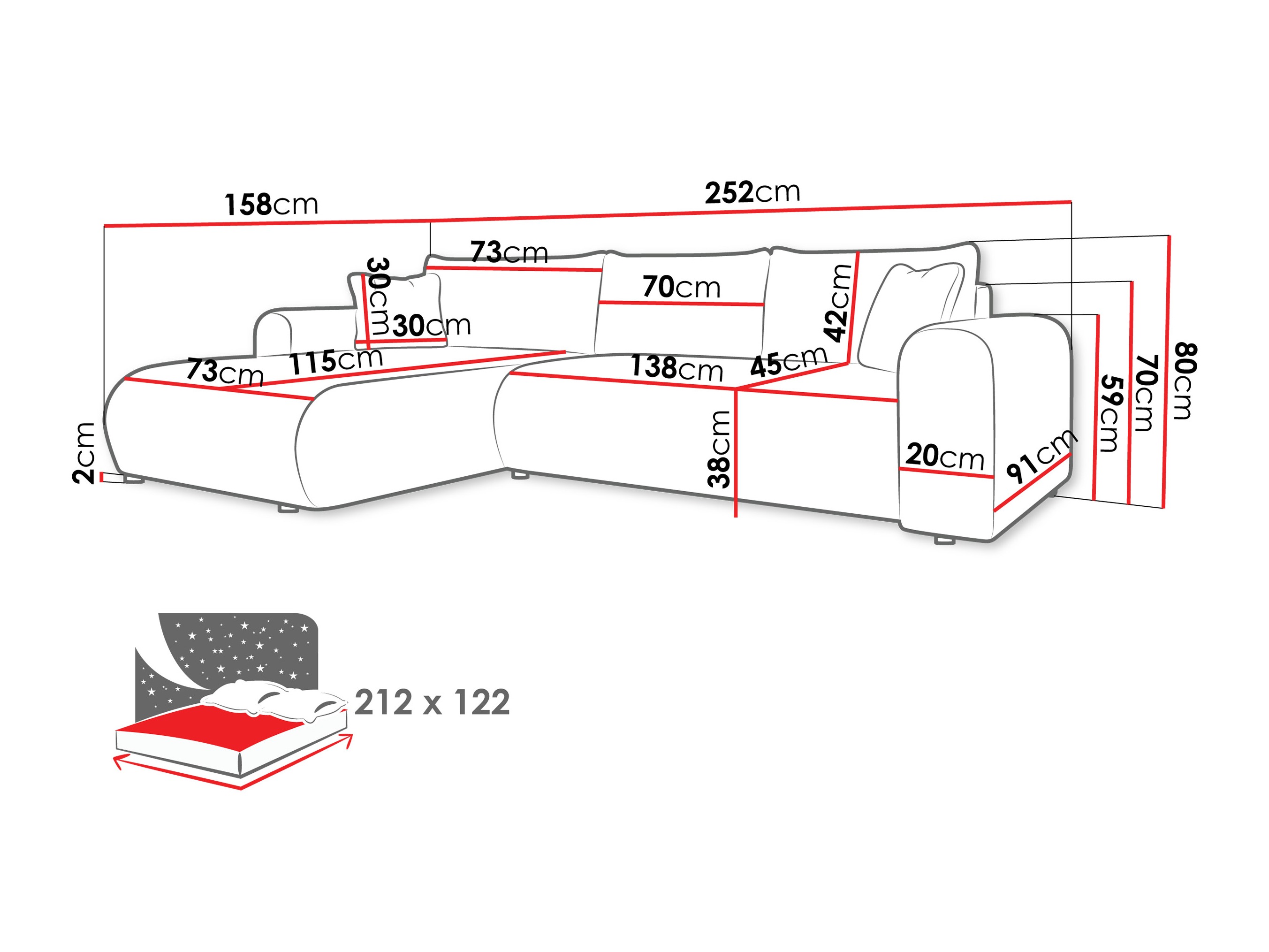Sofá rinconero Comfivo 449 (Lambi 11)