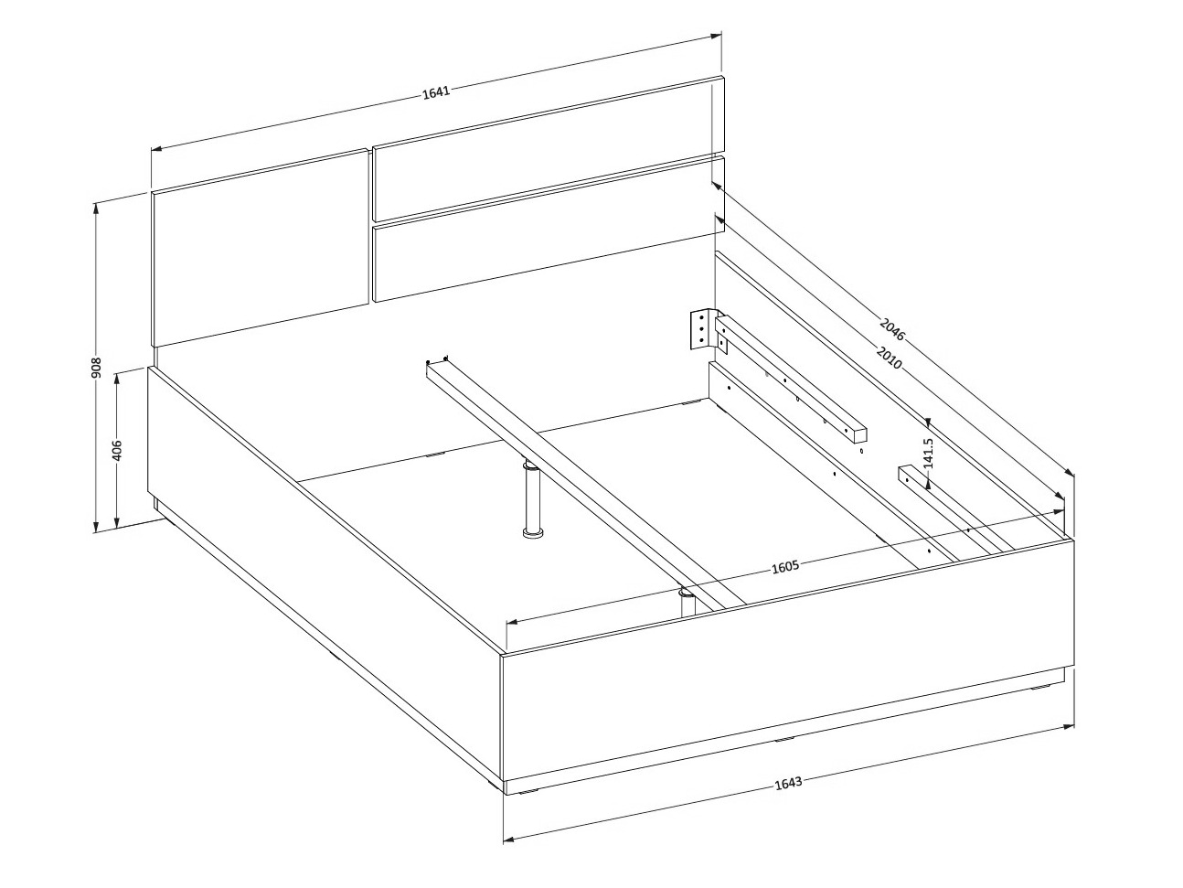 Cama Alfere 123 (Roble wotan)