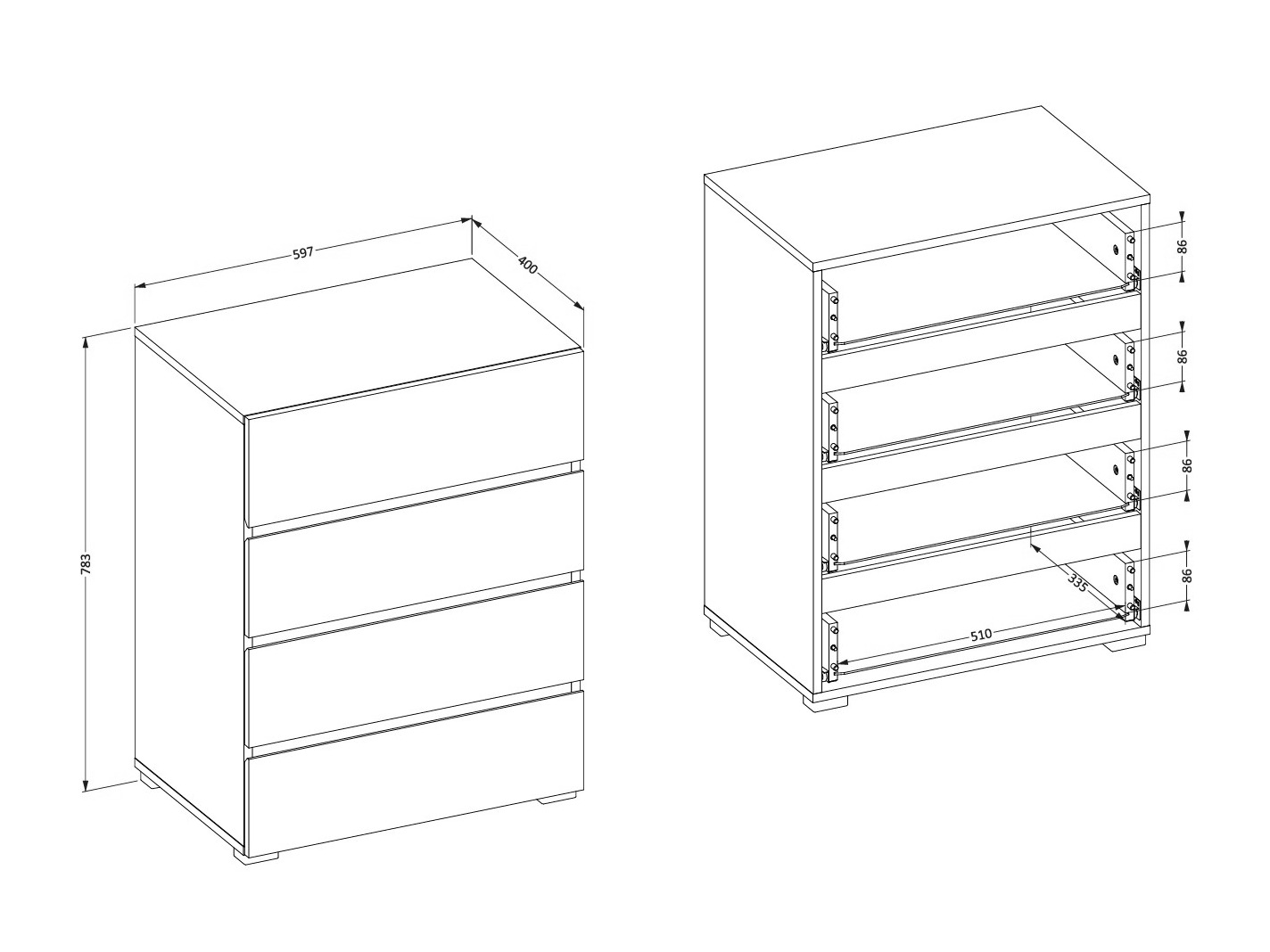Cómoda Alfere 111 (Blanco)