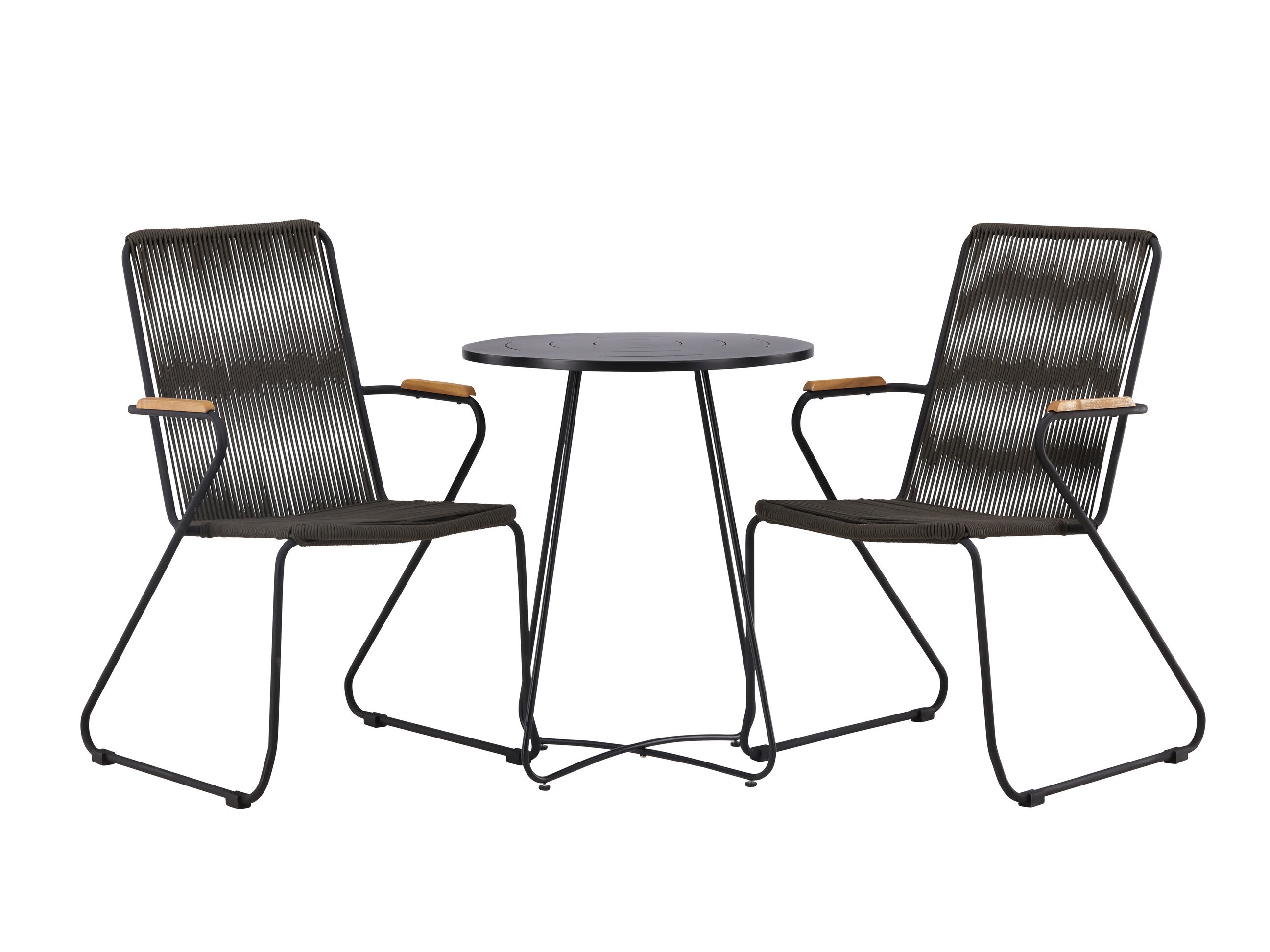 Conjunto de terraza Dallas 3549 (Gris oscuro + Negro)