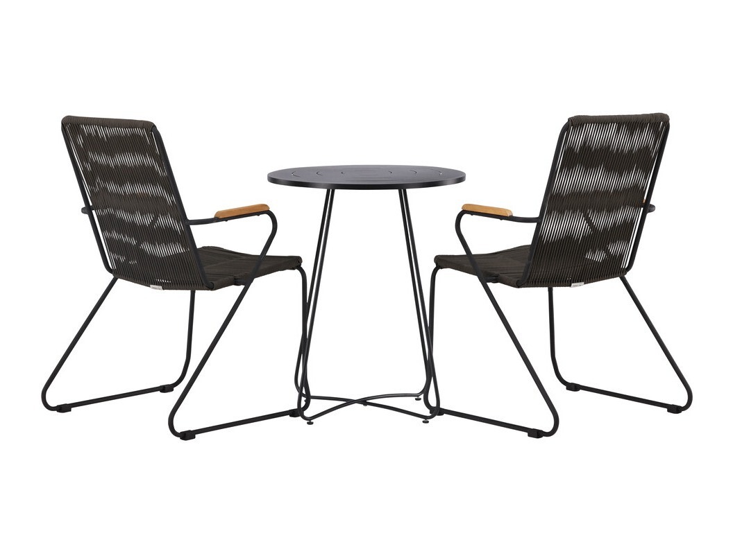 Conjunto de terraza Dallas 3549 (Gris oscuro + Negro)