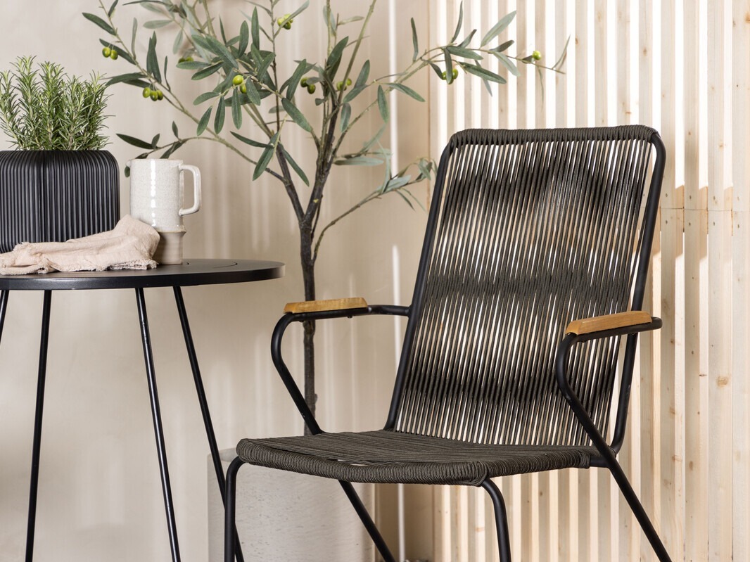 Conjunto de terraza Dallas 3549 (Gris oscuro + Negro)