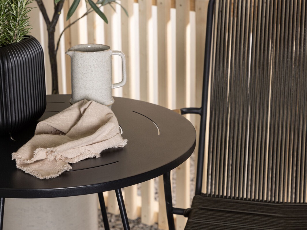 Conjunto de terraza Dallas 3549 (Gris oscuro + Negro)