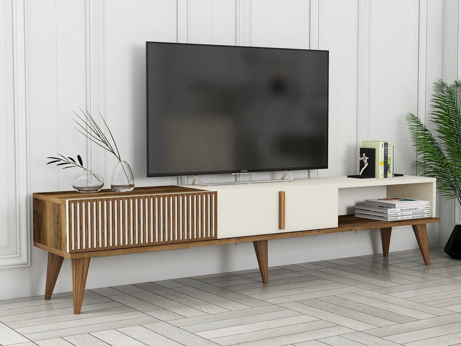 Mueble TV Mavbene 102 (Nuez + Crema)