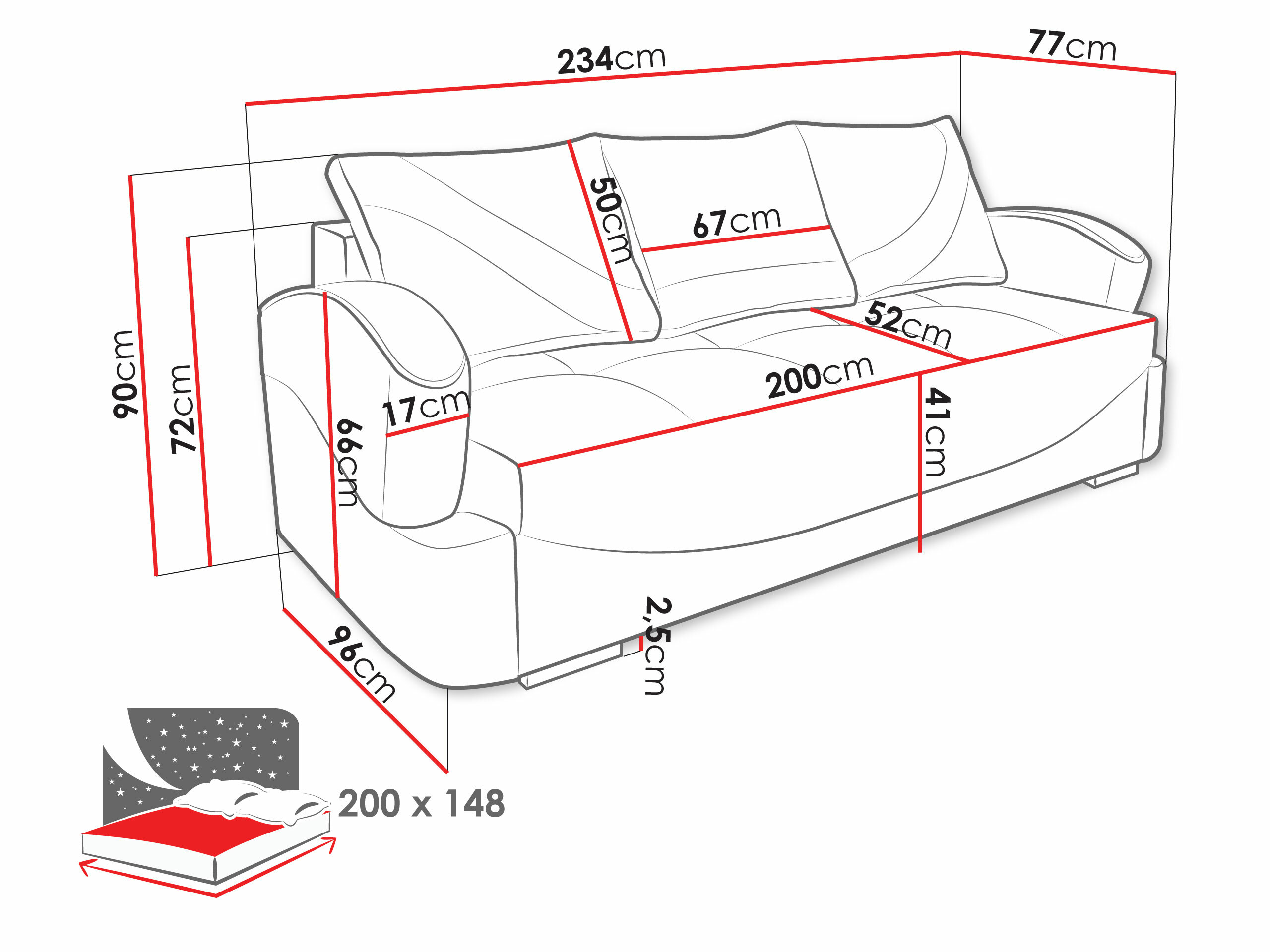 Sofá-cama Decatur 103