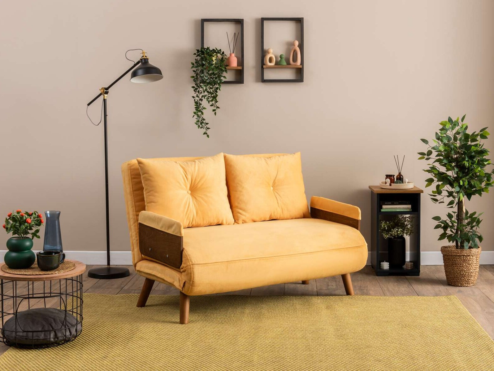 Sofá cama Altadena 606 (Amarillo claro)