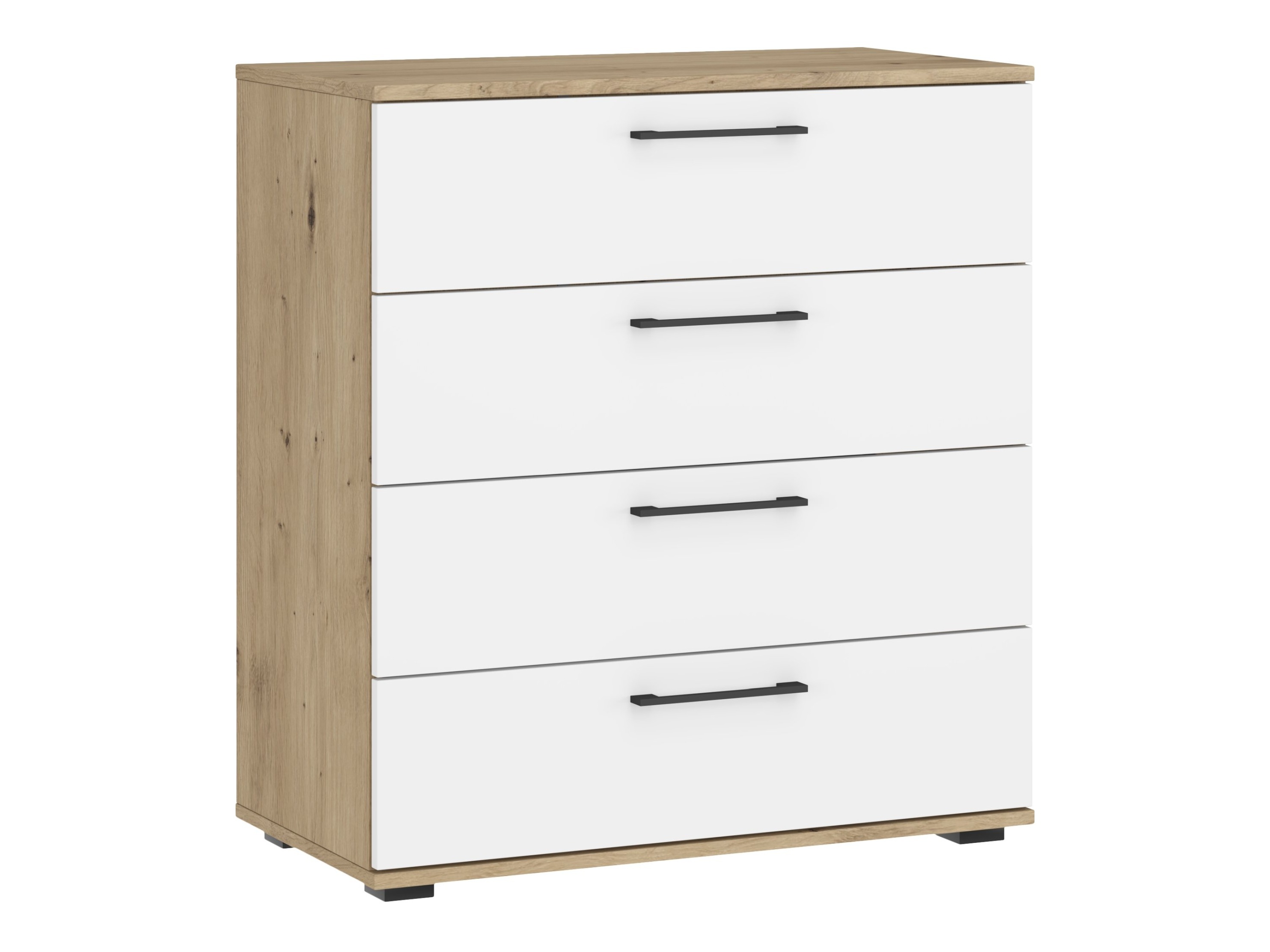 Cómoda Houston 1976 (Blanco + Roble Artisan)