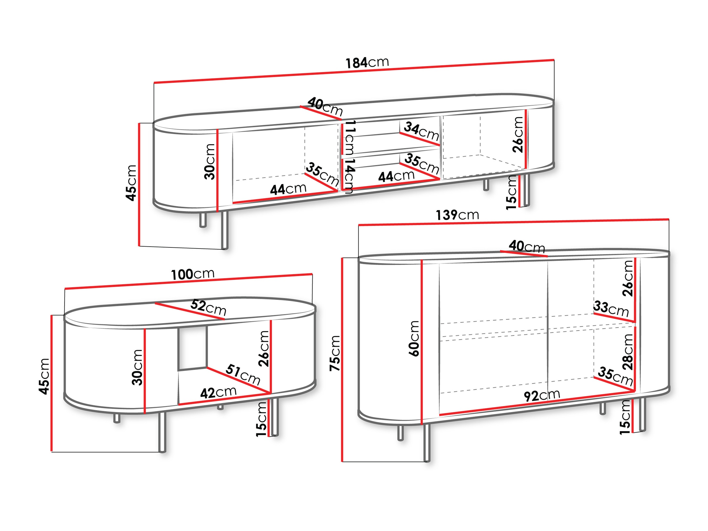 Conjunto de salón Comfivo Livtena 105 (Mármol blanco + Dorado)