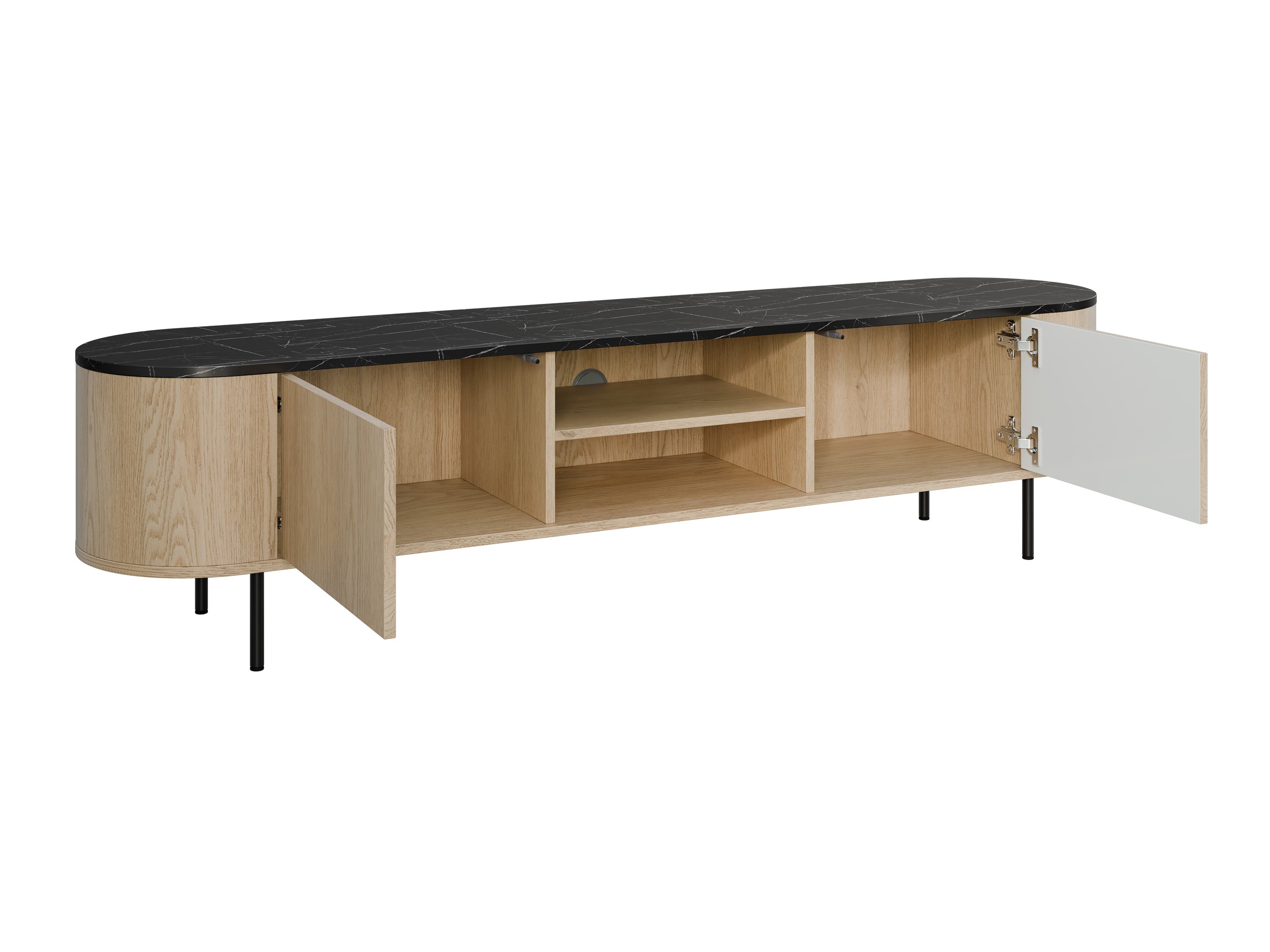 Conjunto de salón Comfivo Livtena (Mármol blanco + Dorado)