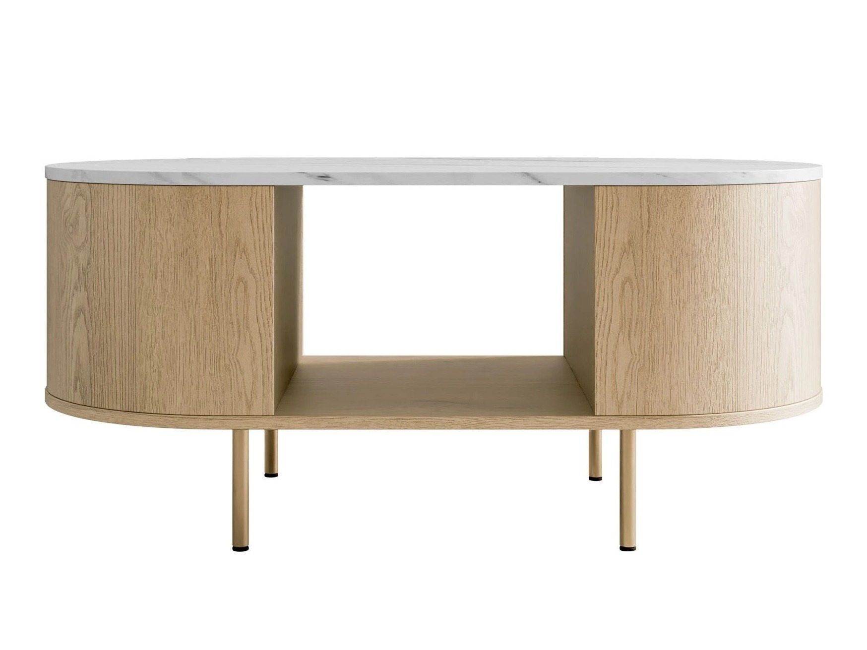 Conjunto de salón Comfivo Livtena (Mármol blanco + Dorado)