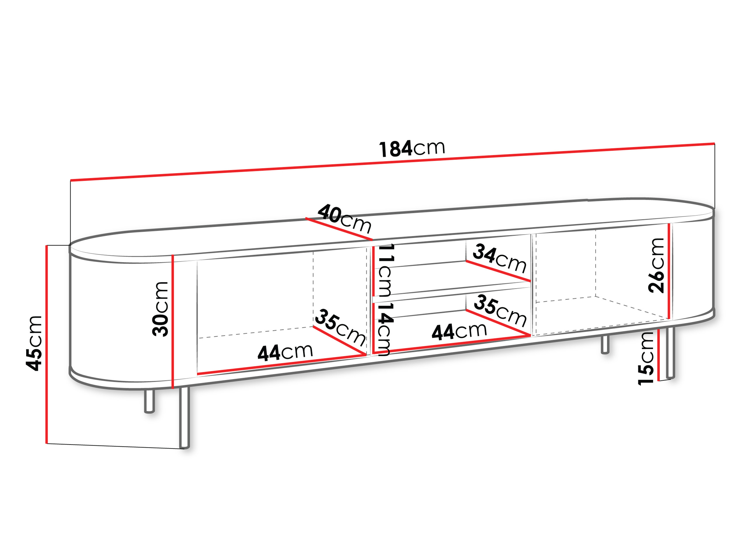 Mueble TV Comfivo Livtena I (Mármol blanco + Dorado)
