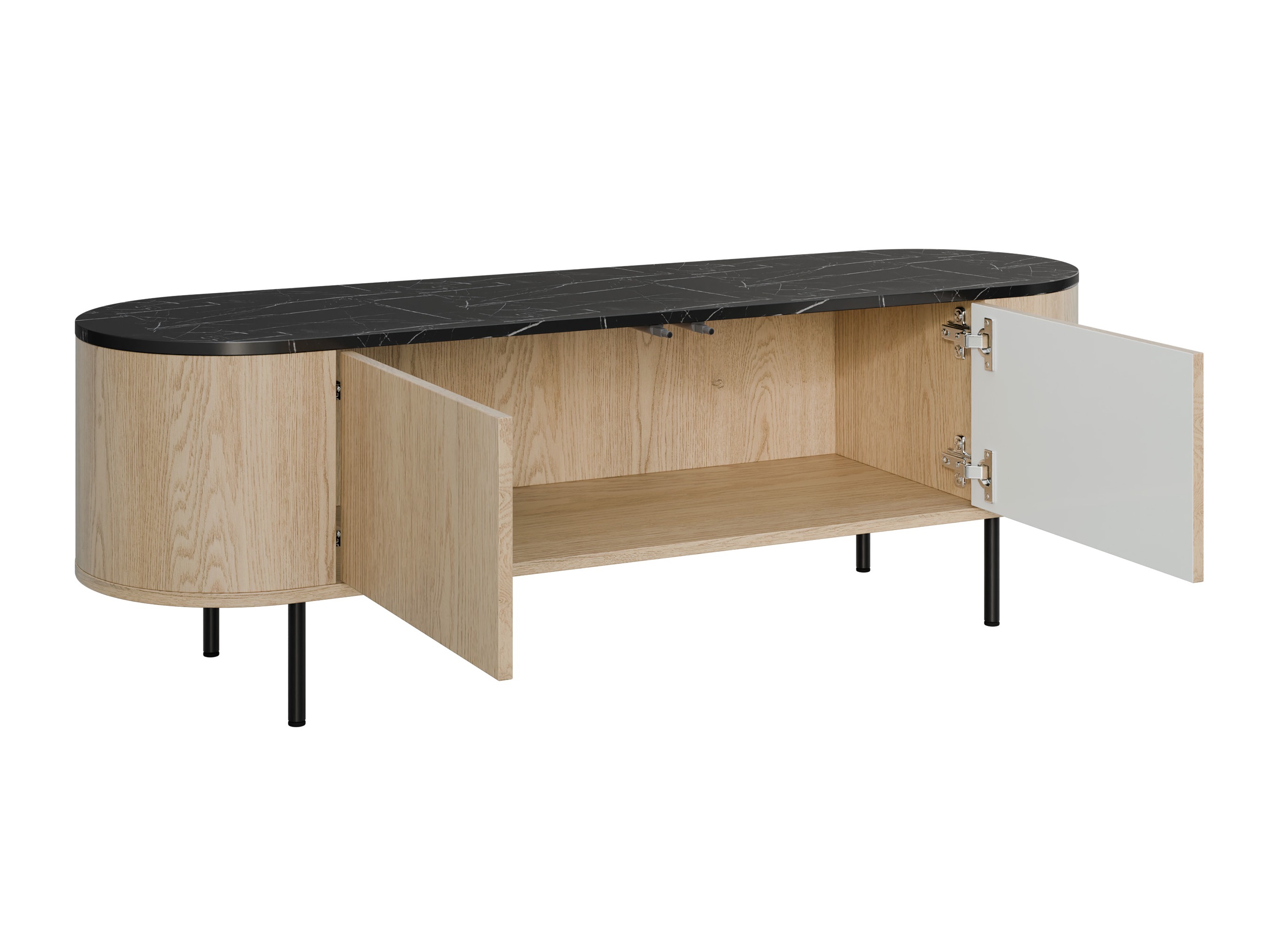 Mueble TV Comfivo Livtena (Mármol blanco + Dorado)