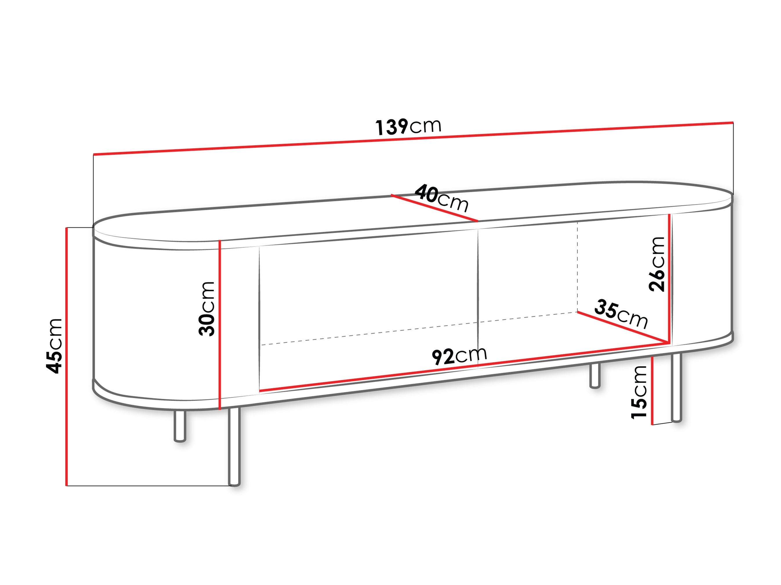 Mueble TV Comfivo Livtena (Mármol blanco + Dorado)