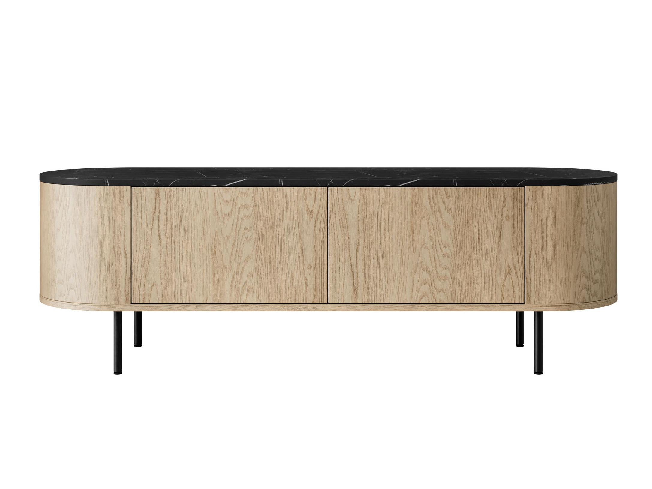 Mueble TV Comfivo Livtena (Mármol negro + Negro)