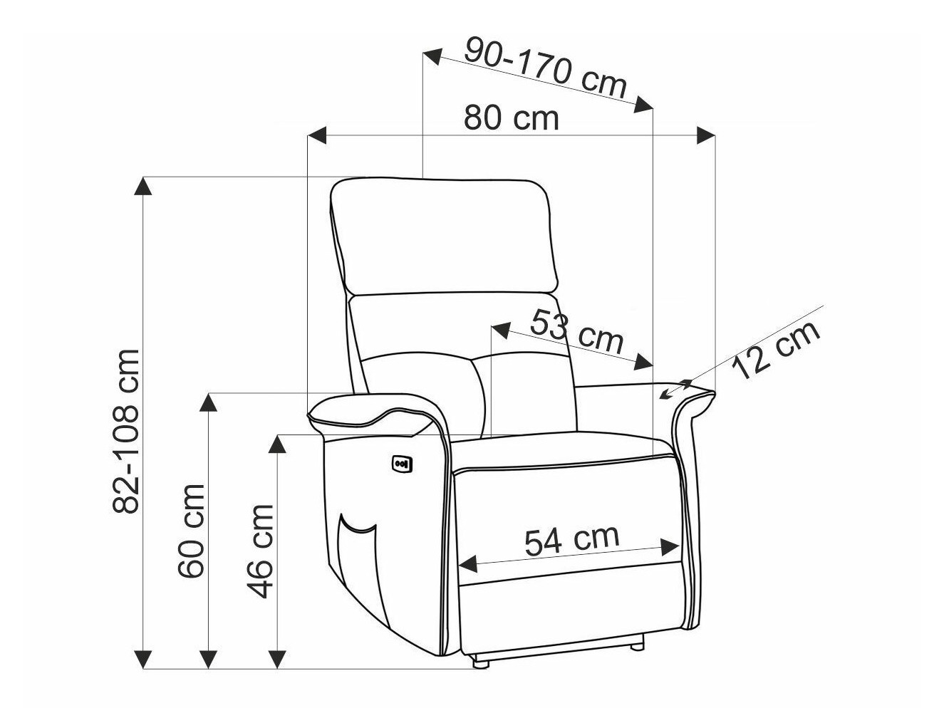 Sillón reclinable Houston 1979 (Gris)