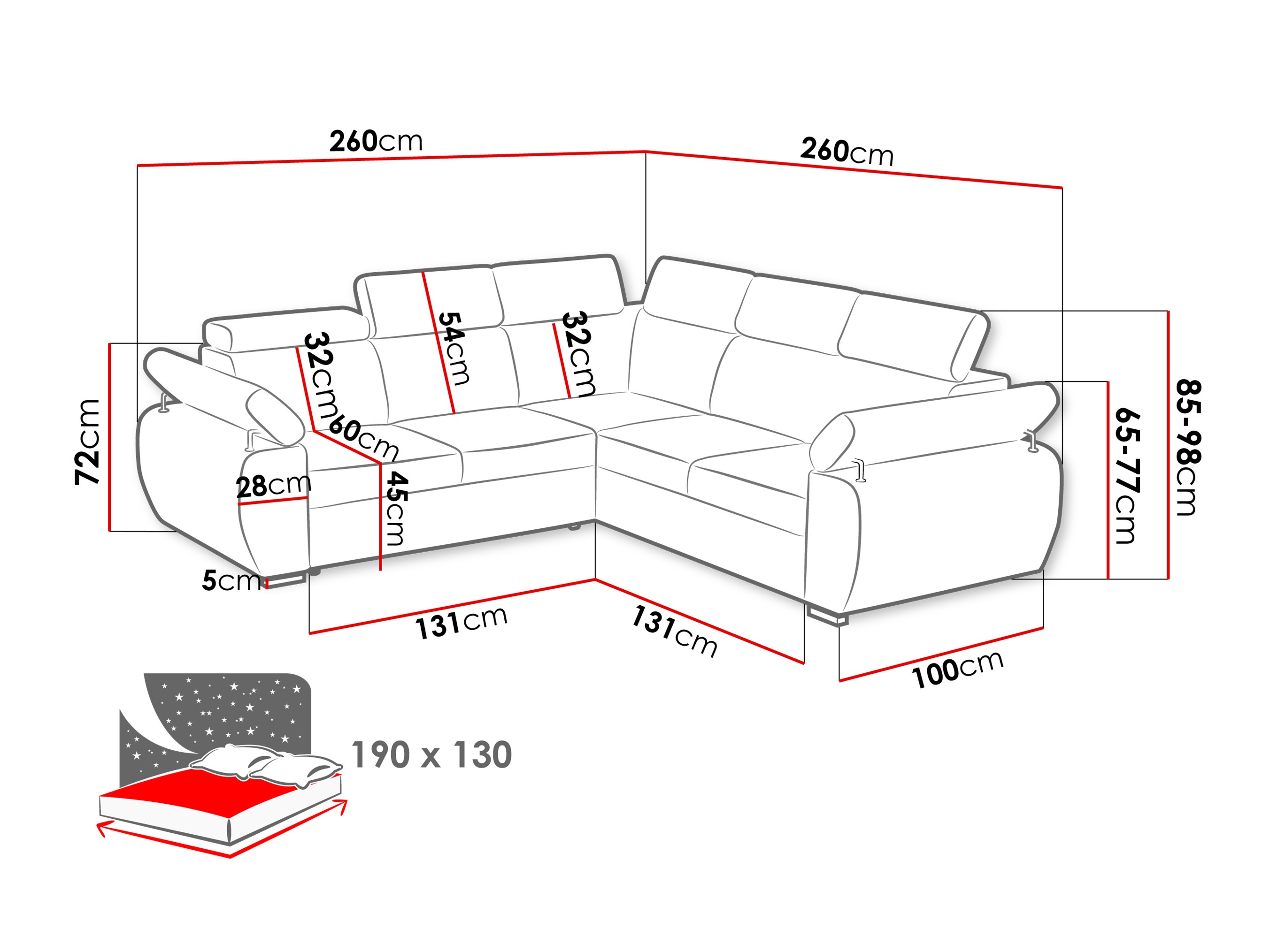 Sofá rinconero Columbus 215 (Aragon 80)