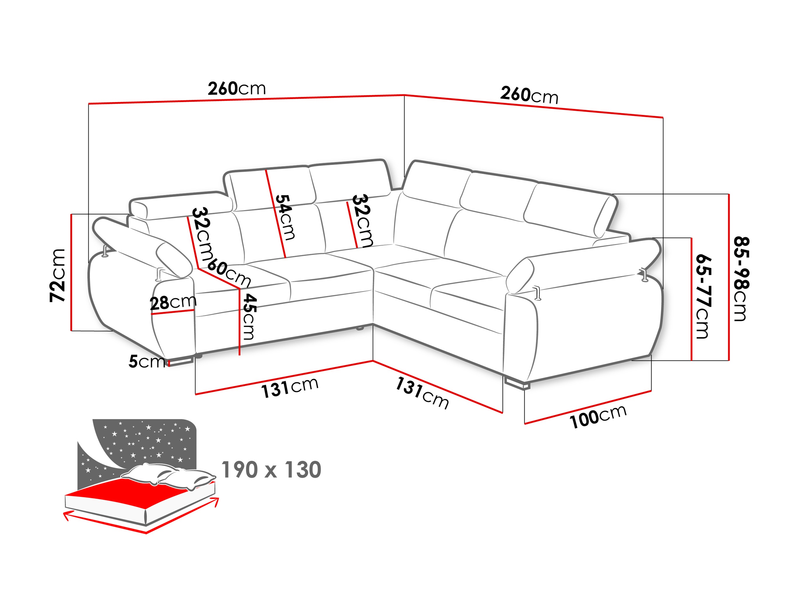 Sofá rinconero Columbus 215 (Kronos 22)