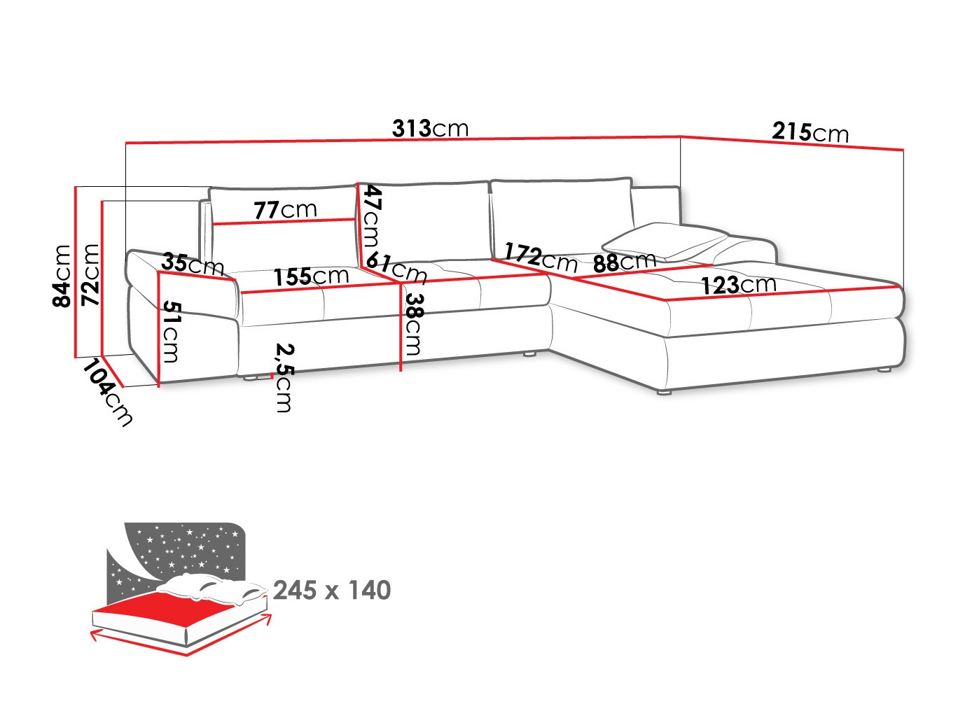 Sofá rinconero Memoria (Inari 95)