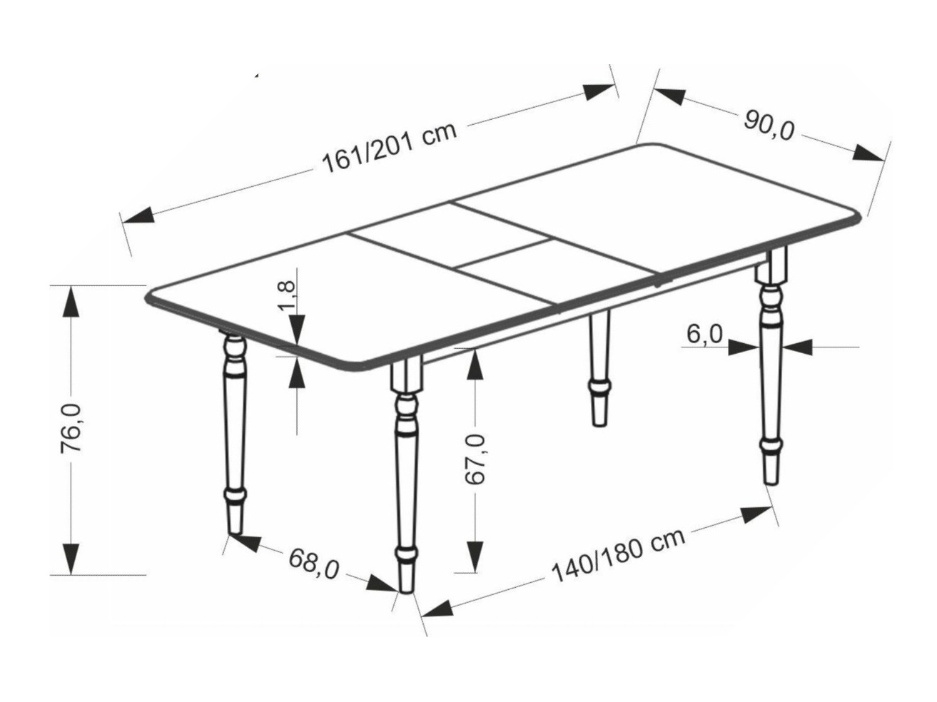 Conjunto de mesas y sillas para comedor Houston 1988
