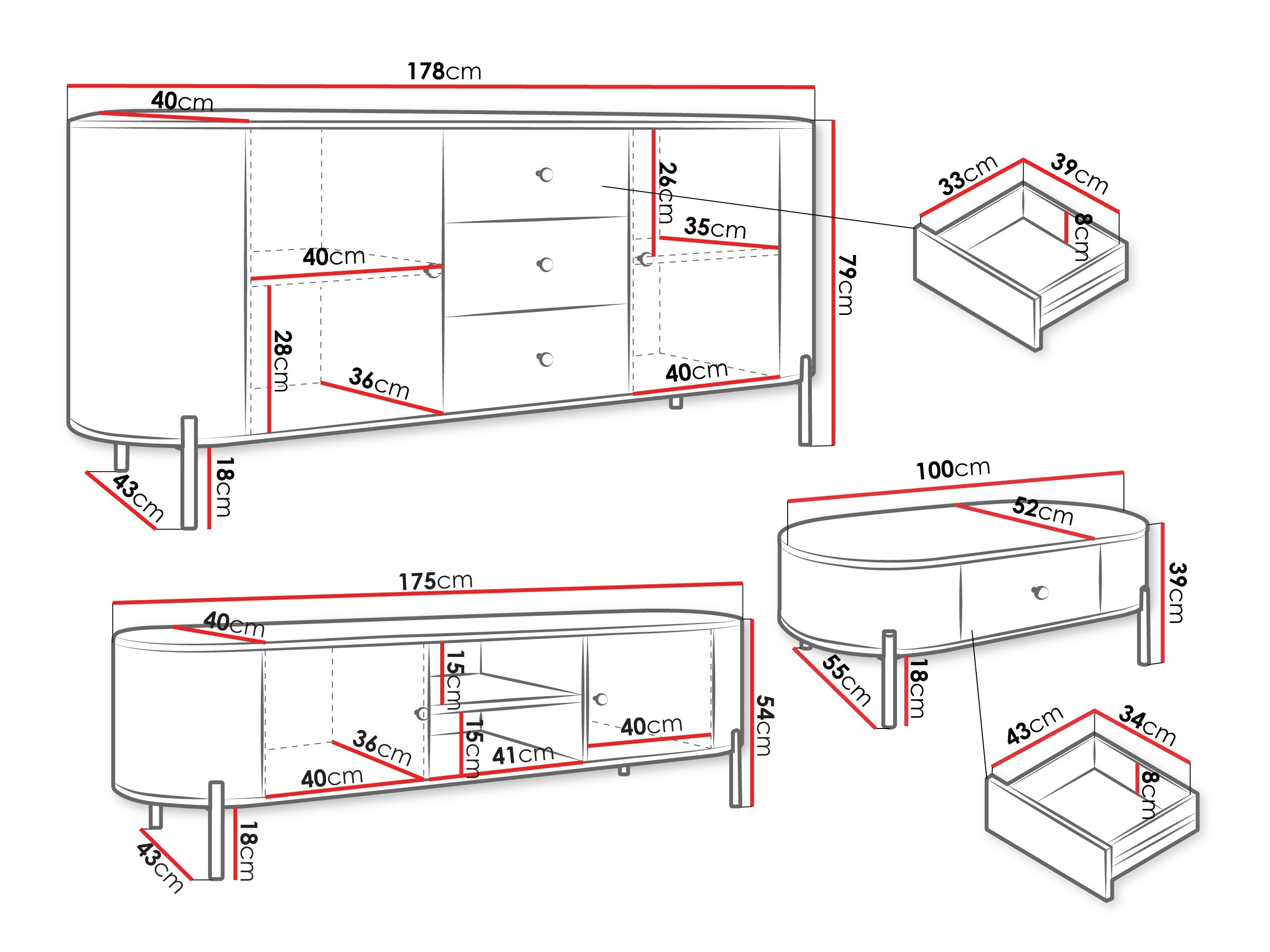 Conjunto de salón Comfivo Mirsoni I