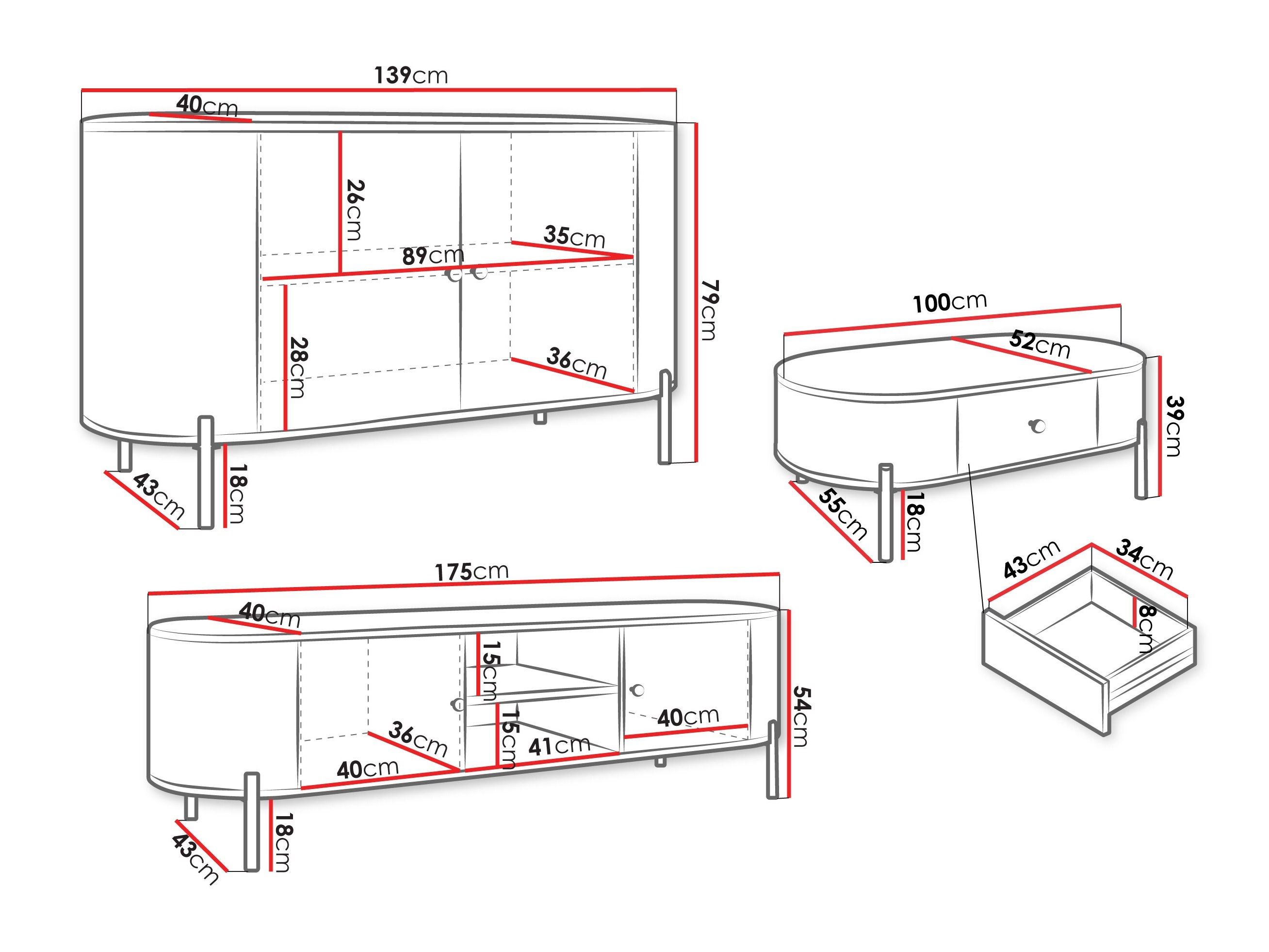 Conjunto de salón Comfivo Mirsoni II