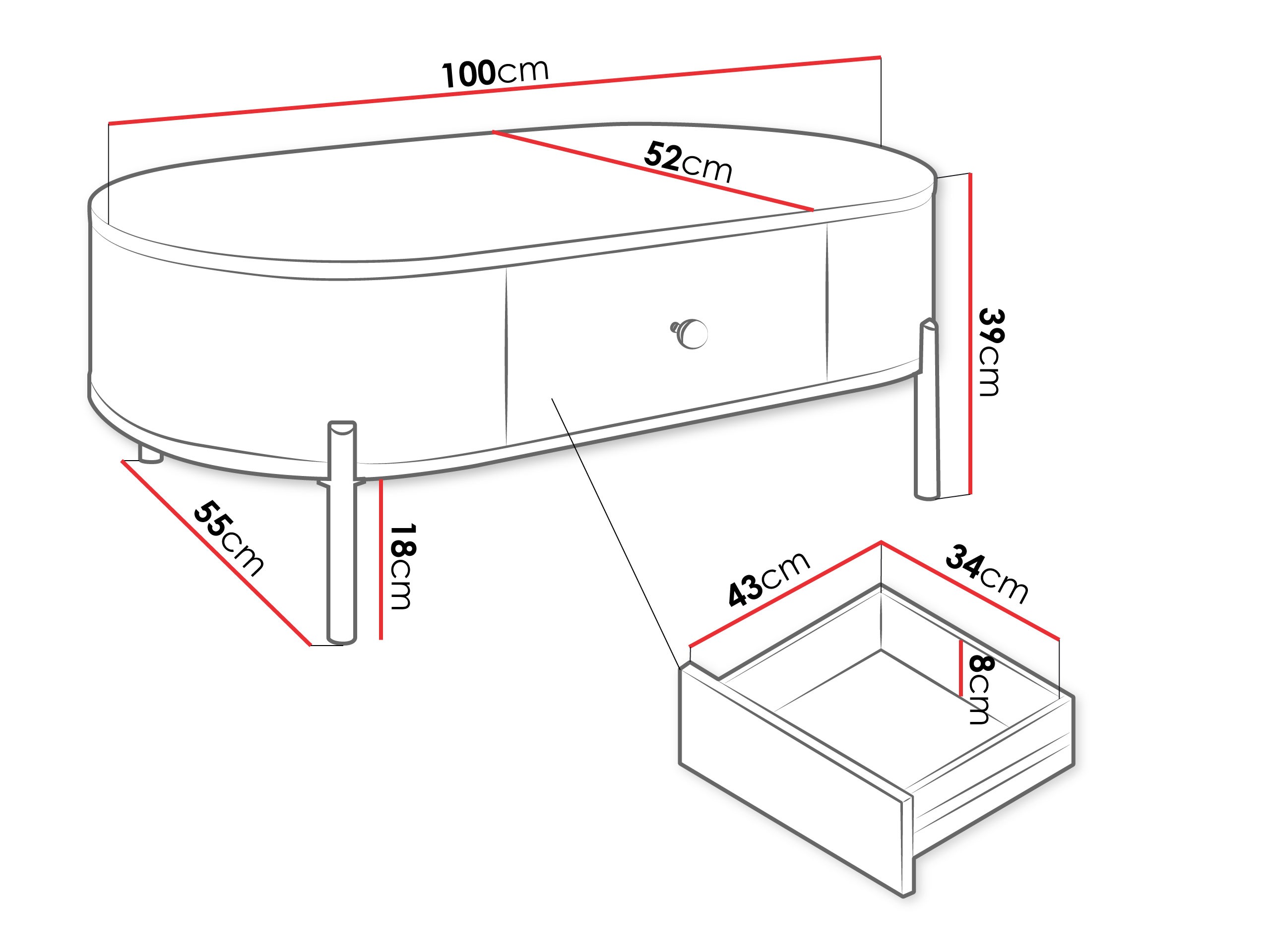 Mesa de centro Comfivo Mirsoni 102