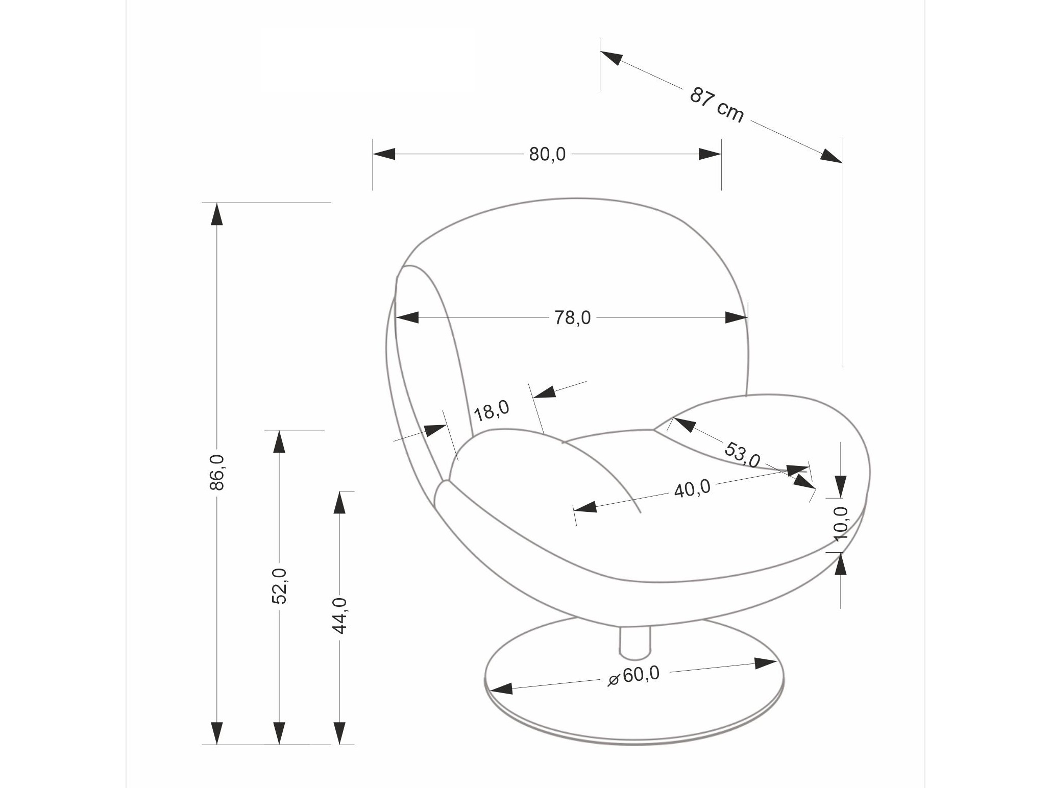 Sillón Houston 1982 (Crema)
