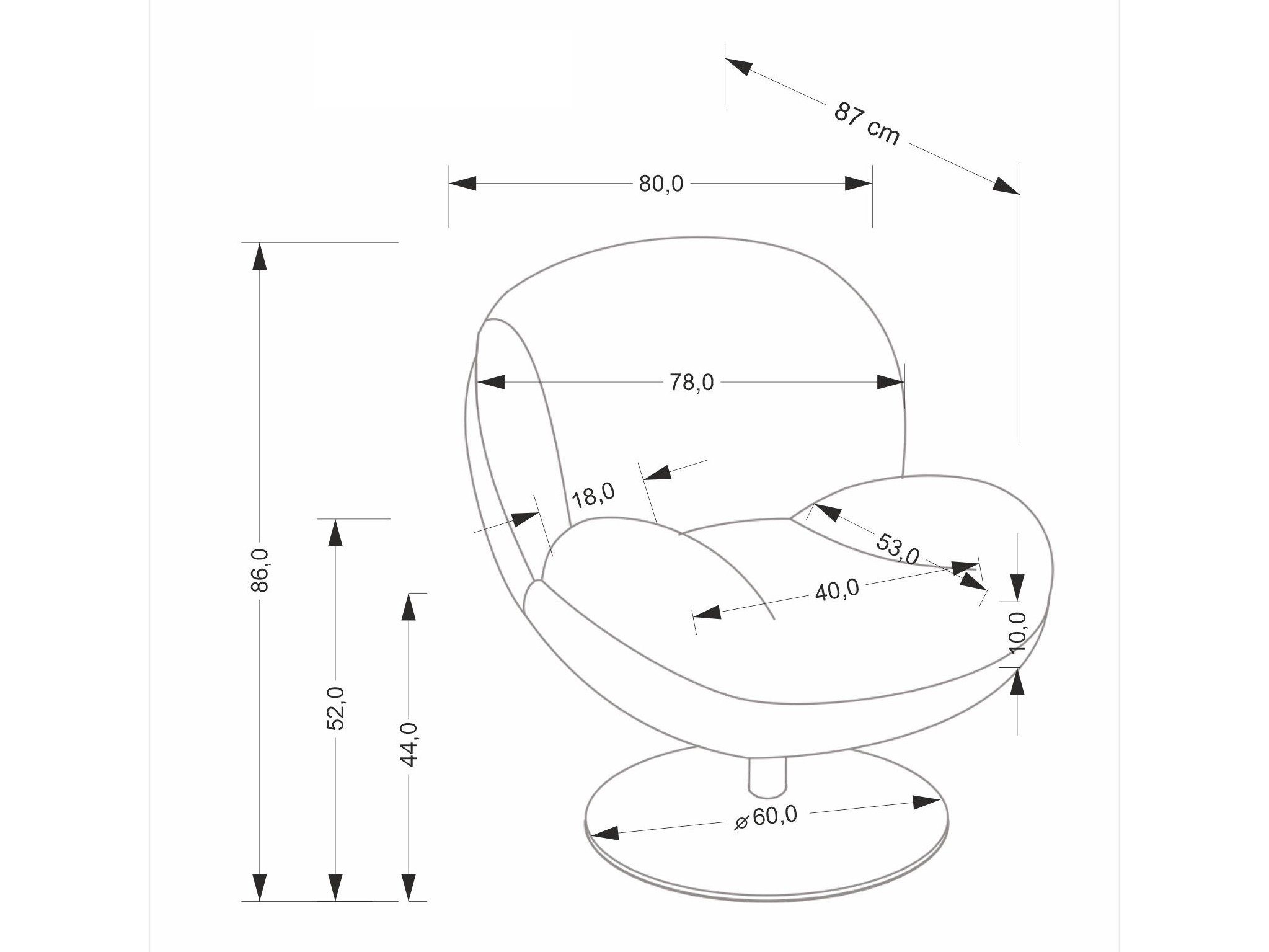 Sillón Houston 1982 (Gris)