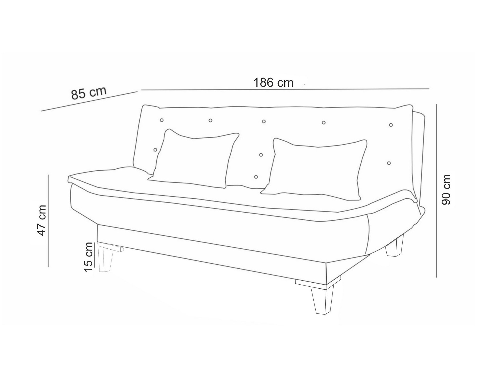 Sofá cama Altadena 608 (Beige)