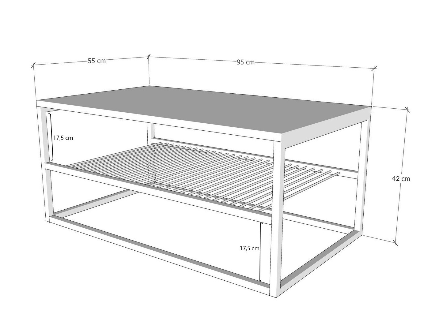 Mesa de centro Kailua 517 (Travertino claro + Dorado)