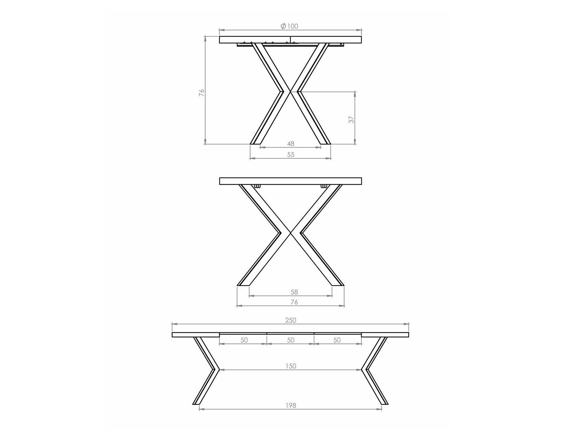 Mesa Houston 1495 (Roble dorado + Blanco)