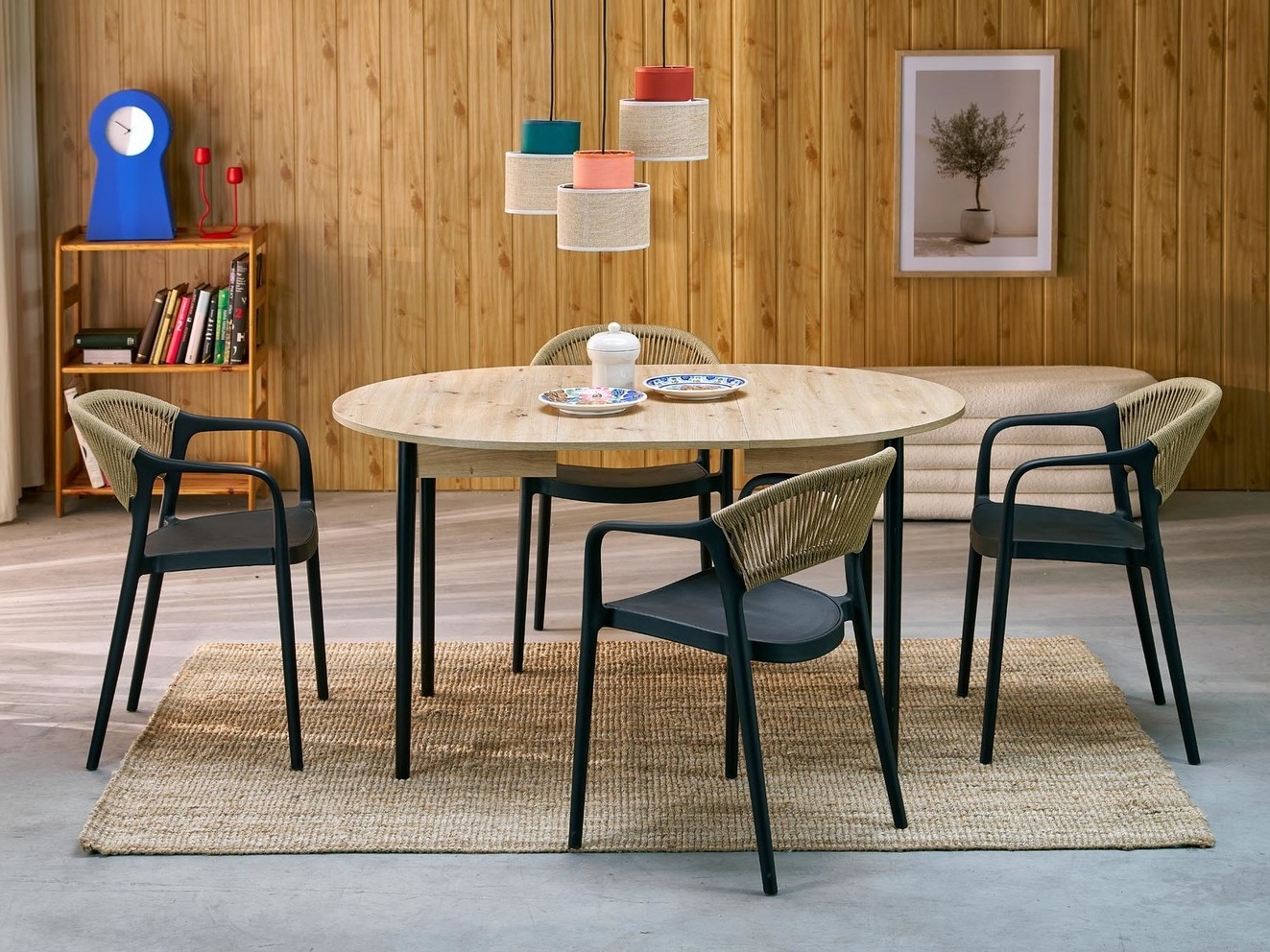 Mesa Houston 1990 (Negro + Roble Artisan)