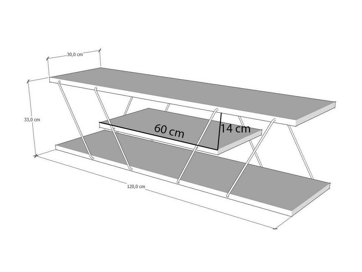 Mueble TV Kailua 365 (Travertino claro + Negro)