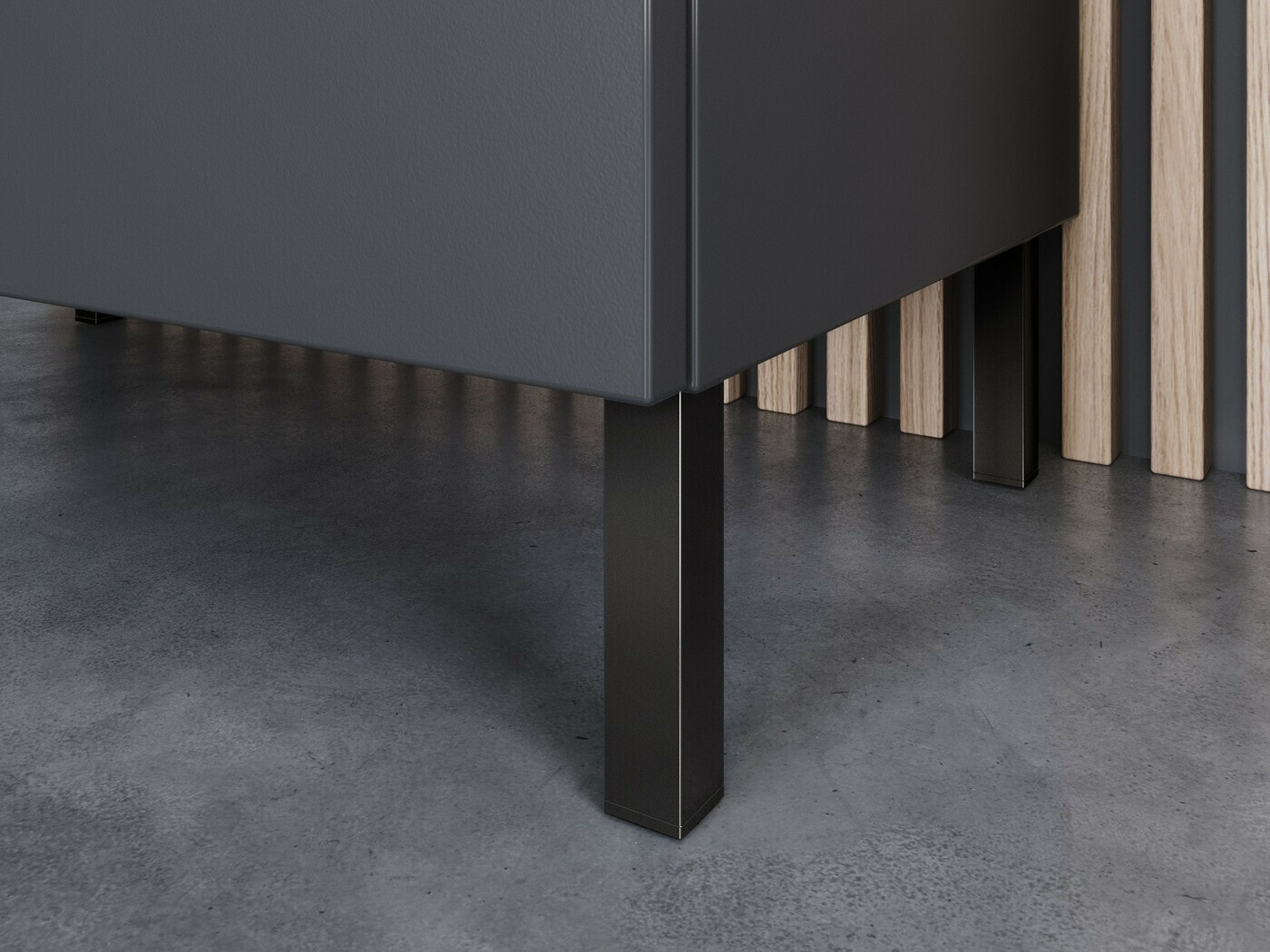 Armario de baño de pie para lavabo Felfere 100 (Antracita)