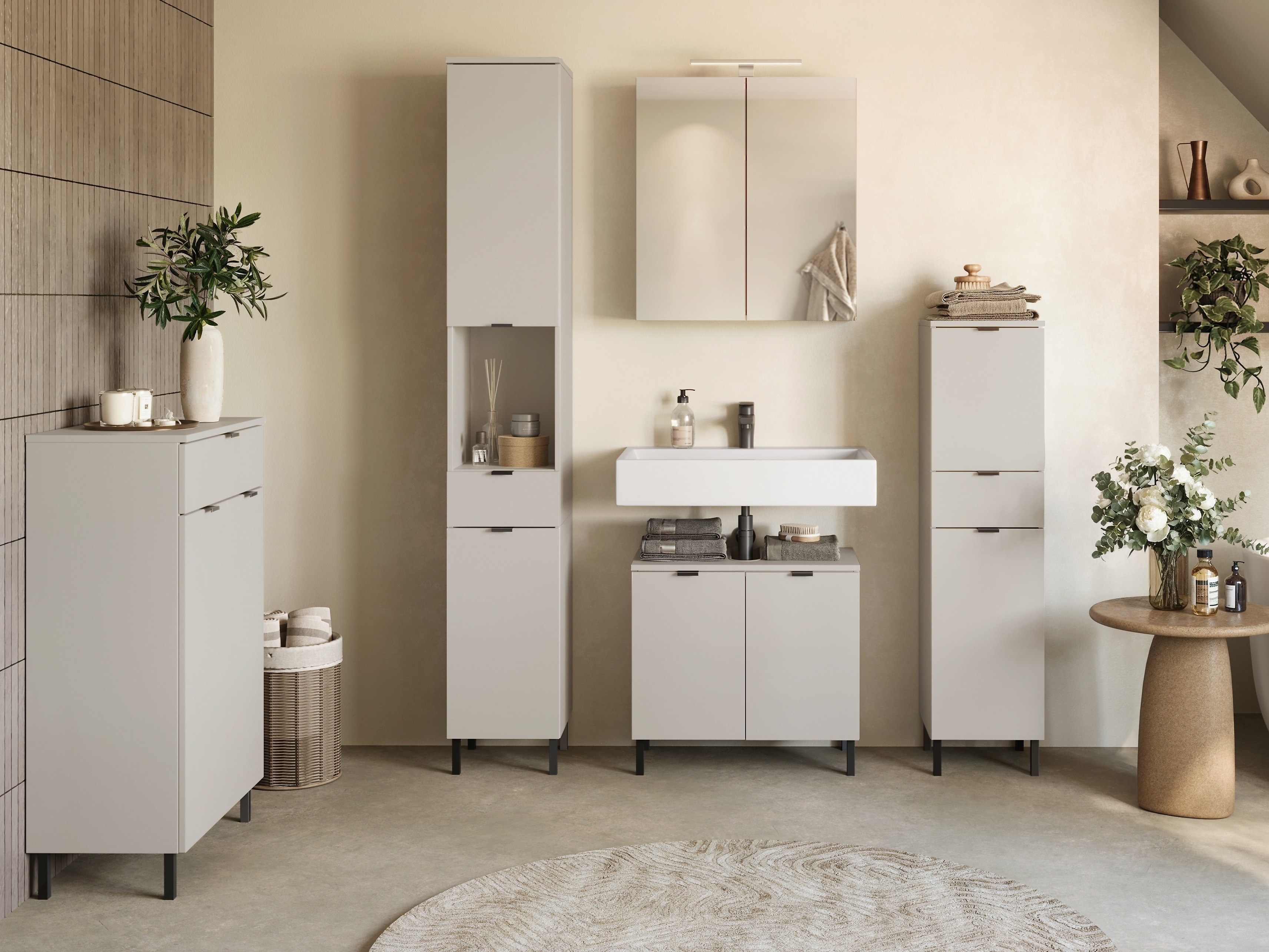 Armario de pie para baño Felfere 101 (Cachemira)