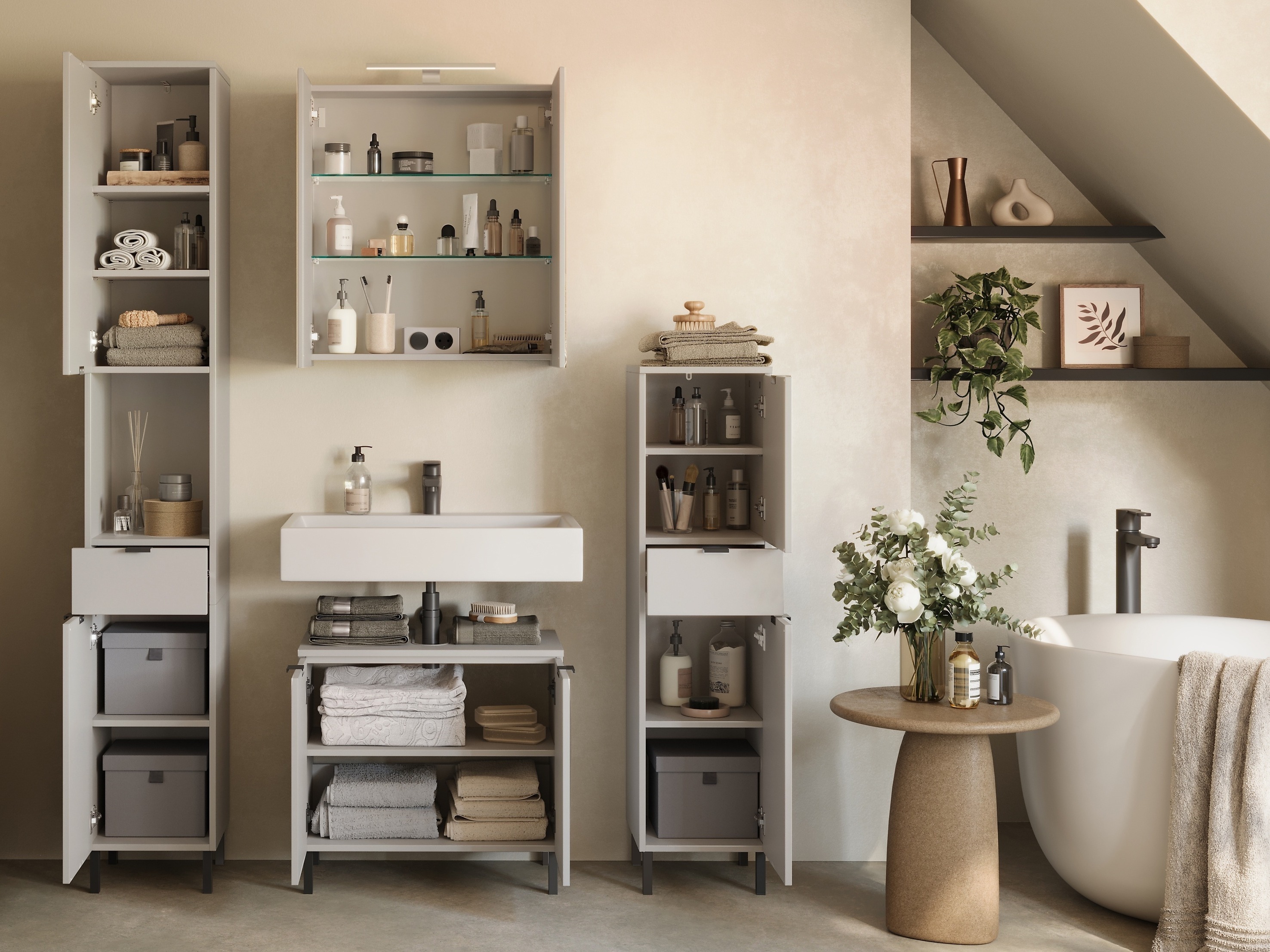 Conjunto de mueble de baño Felfere 108 (Cachemira)