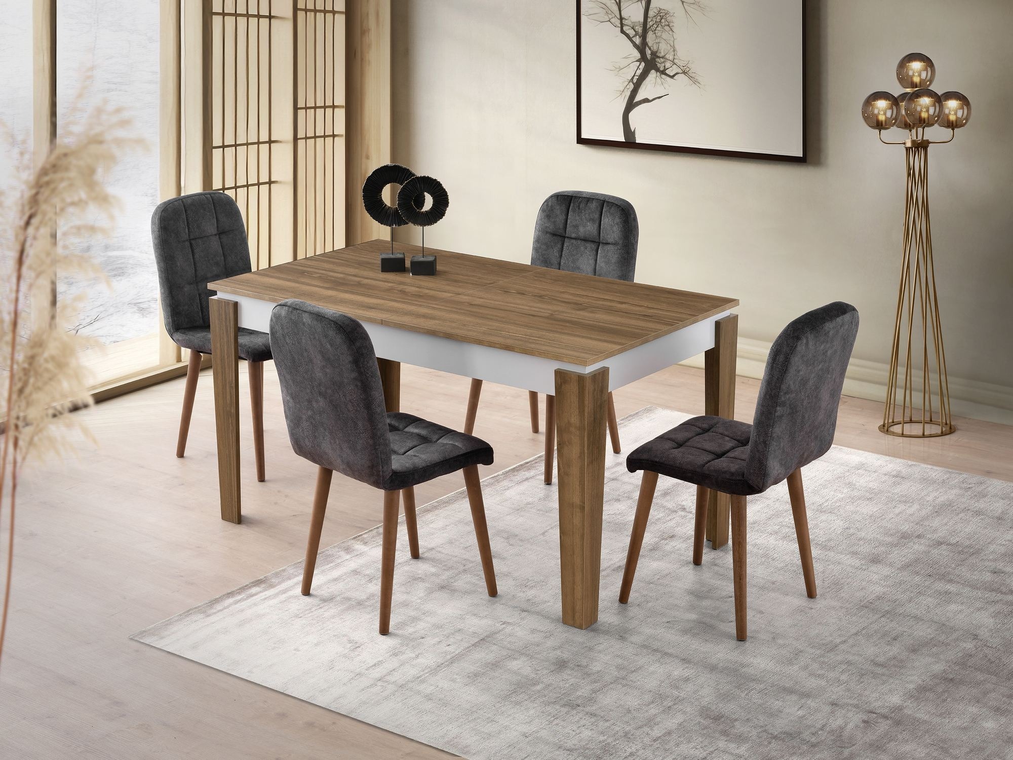 Mesa Kailua 2625 (Nogal + Blanco)