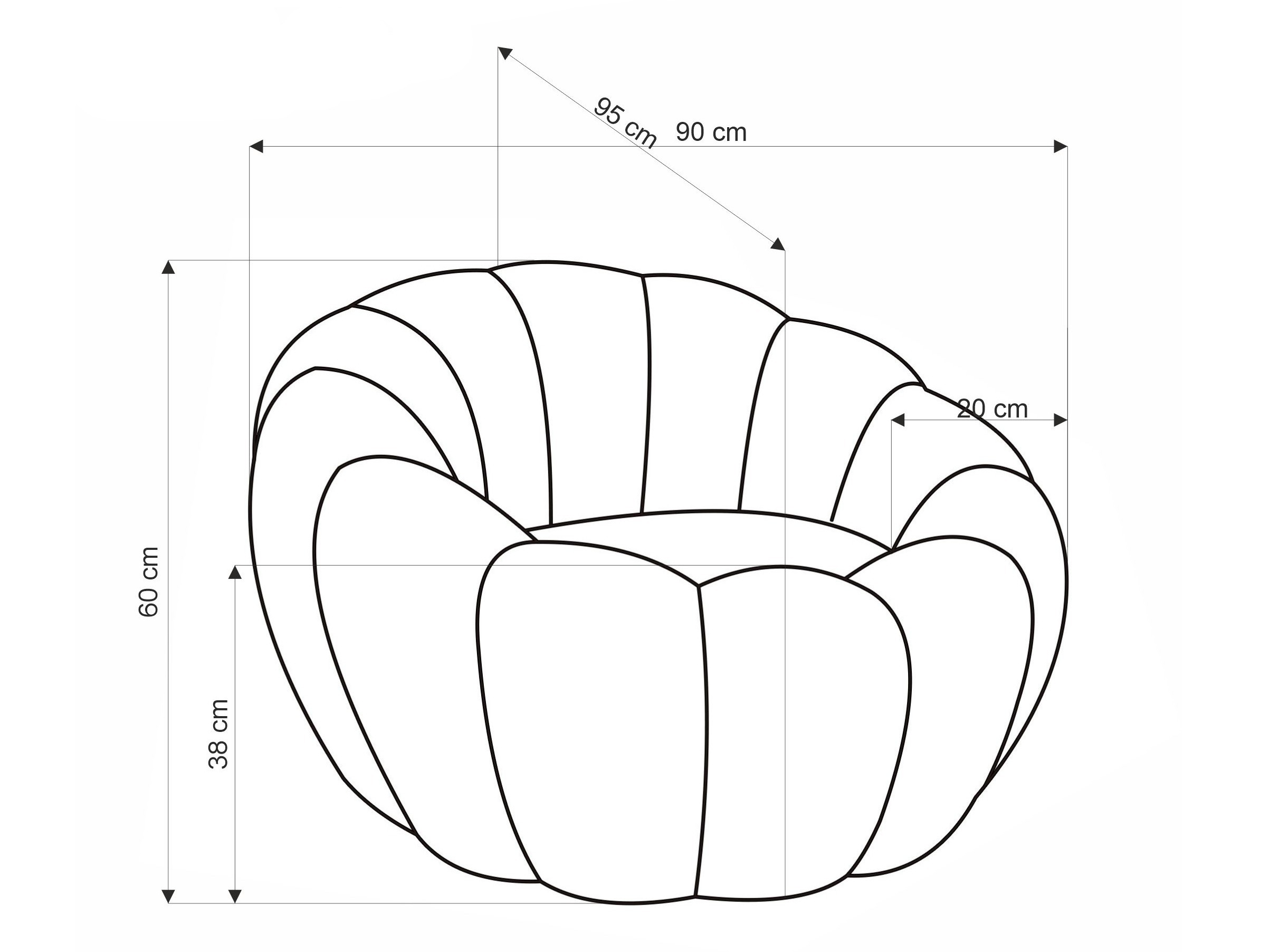 Sillón Houston Lana (Crema)