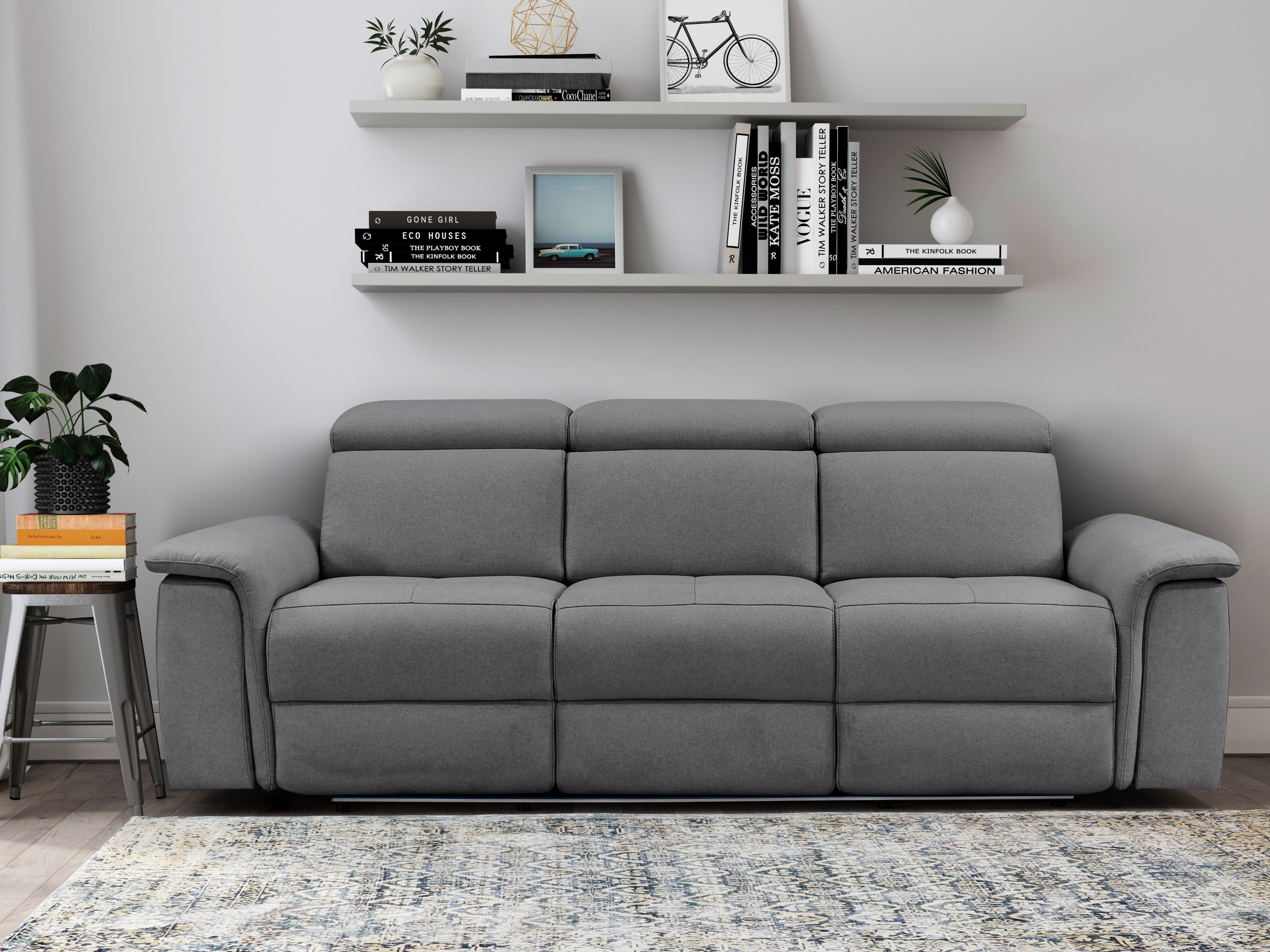 Sofá reclinable Denton 1363 (Antracita)