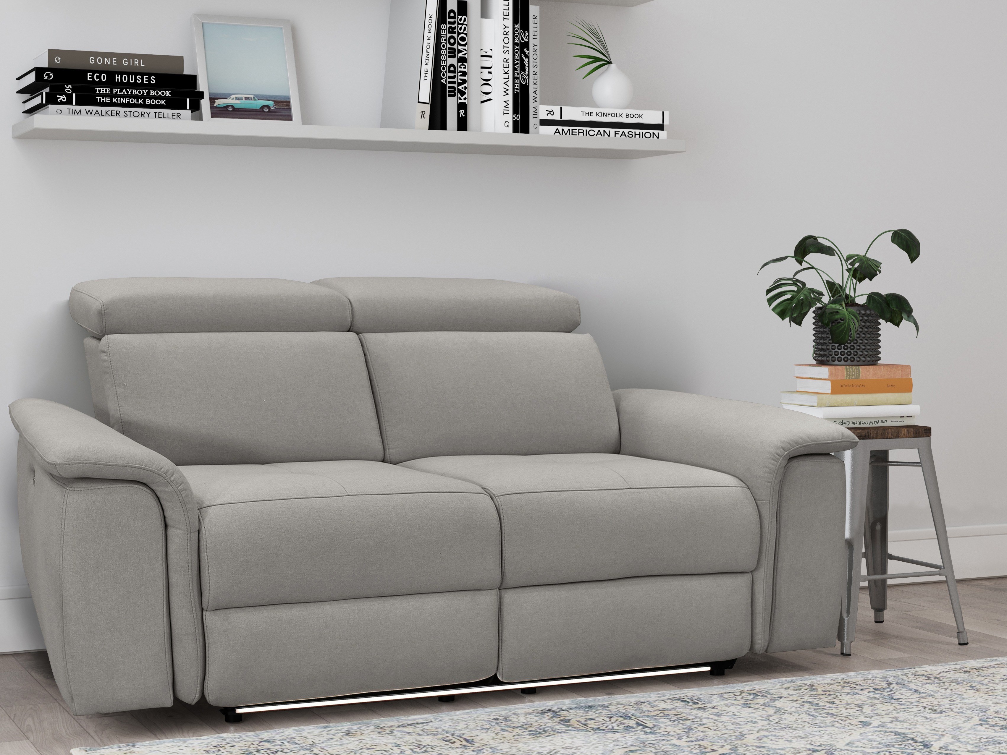 Sofá reclinable Denton 1485 (Gris claro)