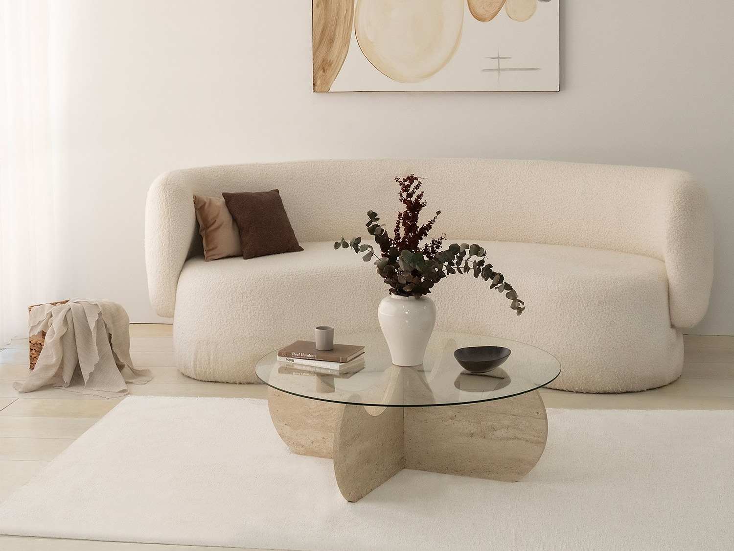 Mesa de centro Kailua 2630 (Claro Travertine)