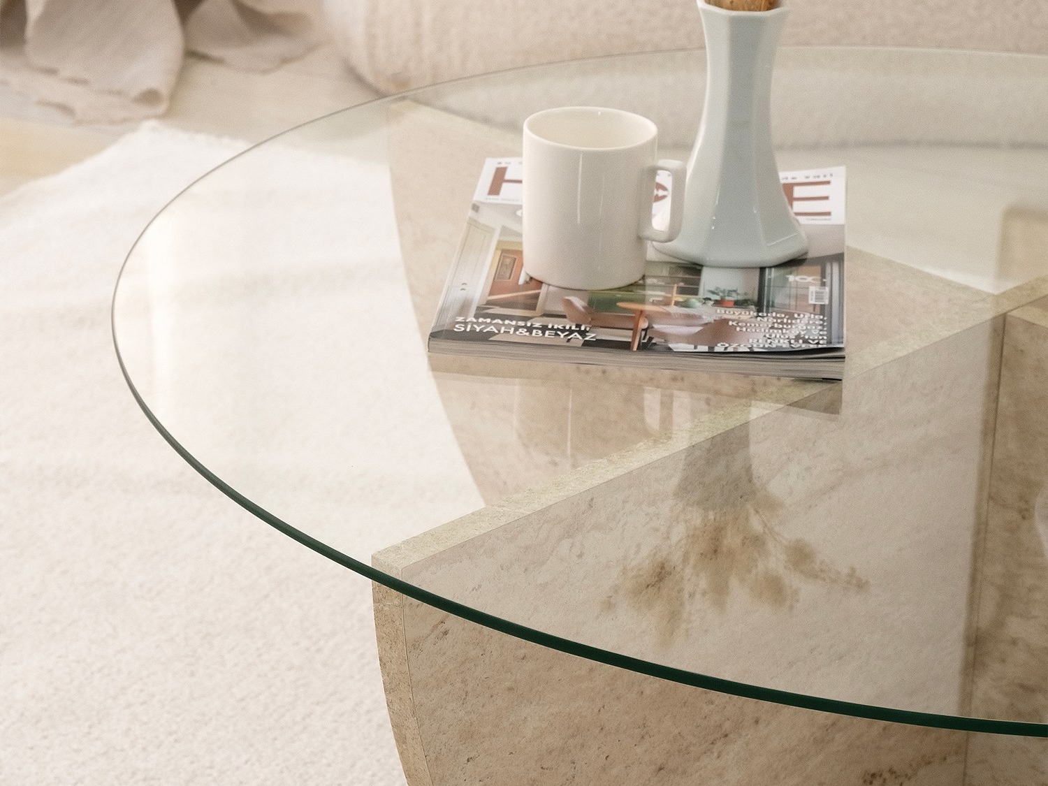 Mesa de centro Kailua 411 (Travertino claro)