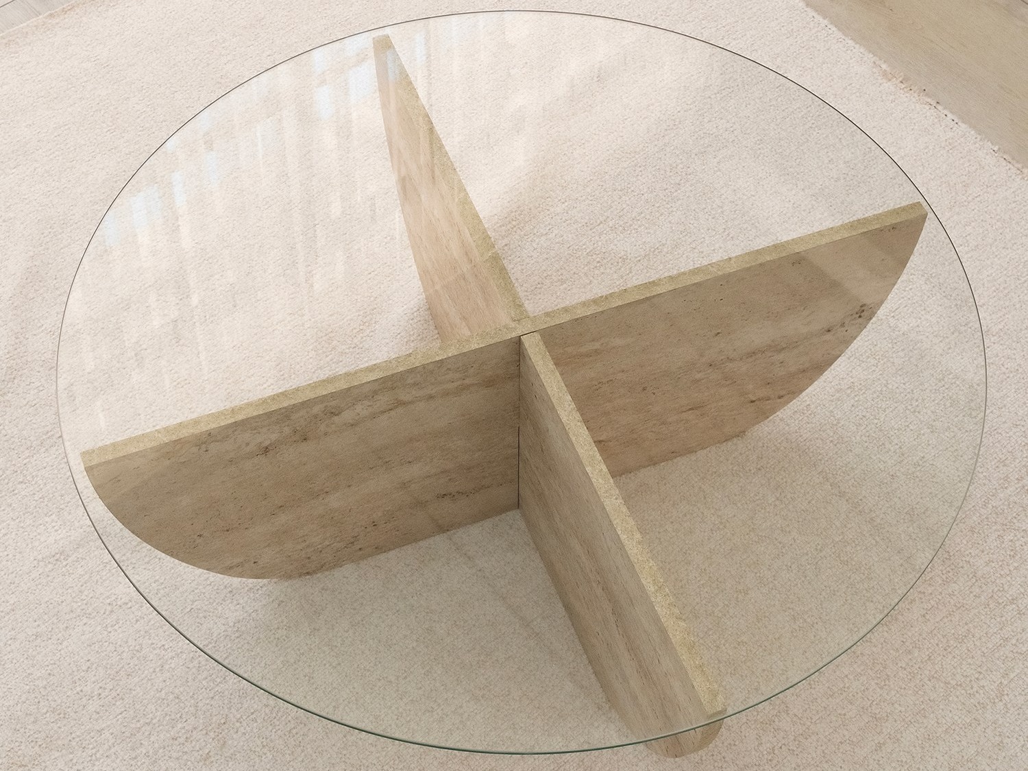 Mesa de centro Kailua 411 (Travertino claro)