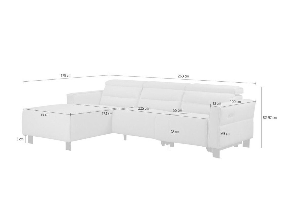 Sillón reclinable de ángulo suave Denton 1486 (Crema)