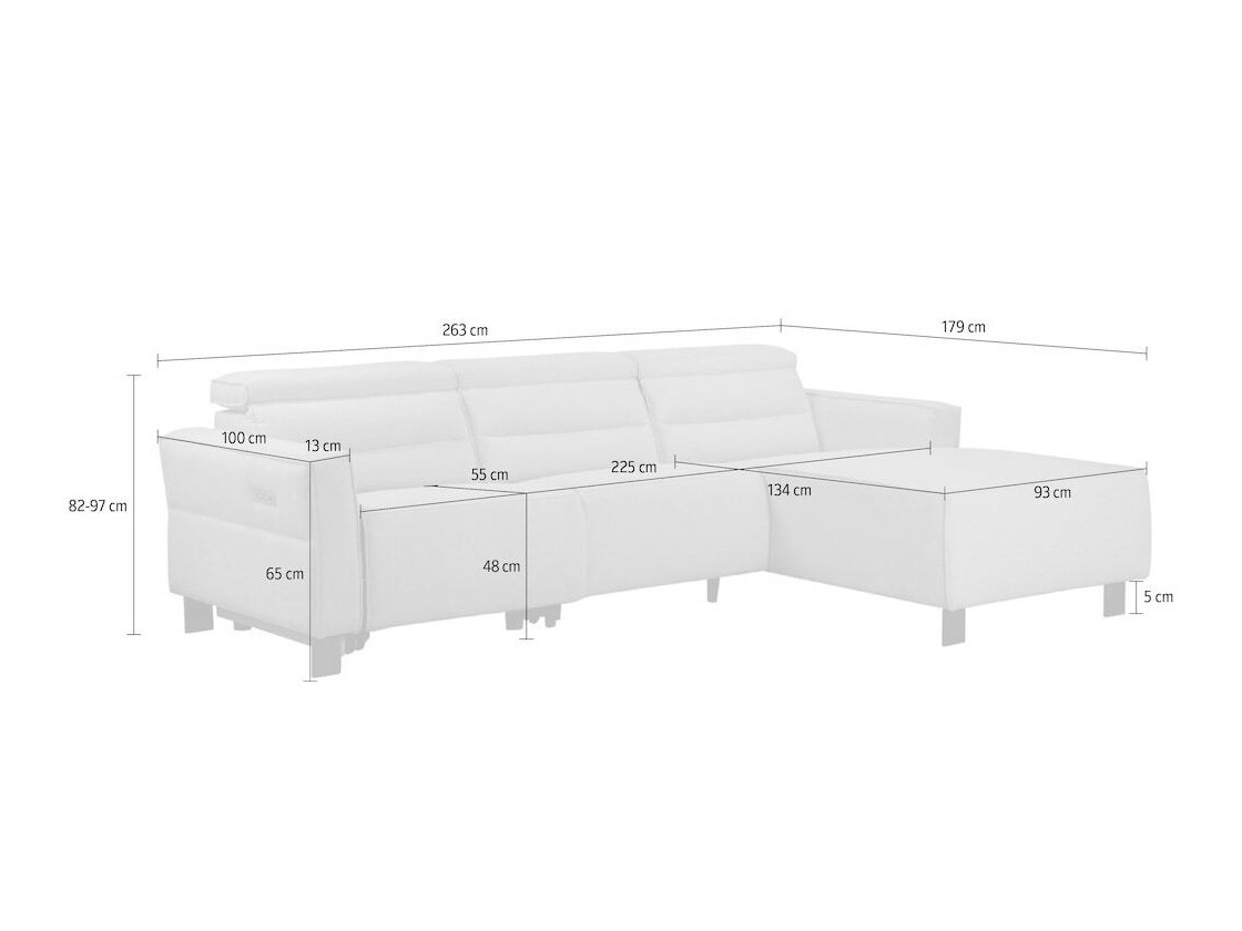 Sillón reclinable de ángulo suave Denton 1486 (Crema)