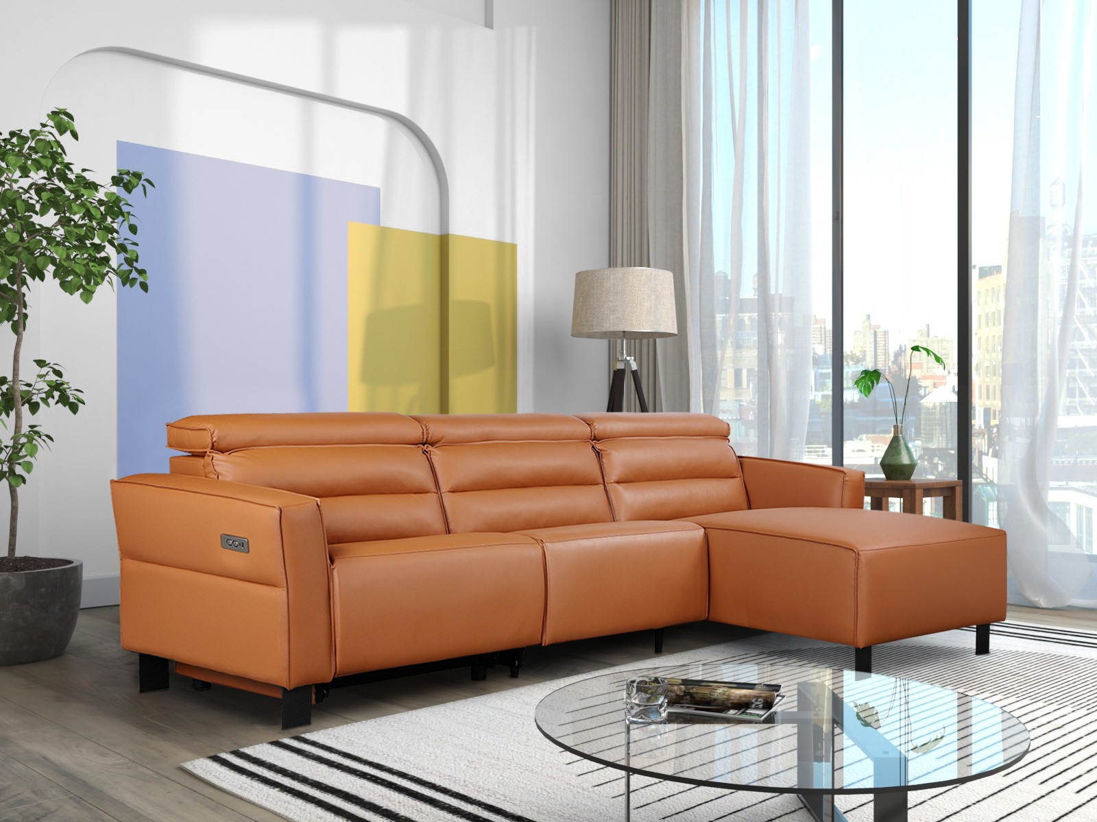 Sillón reclinable de ángulo suave Denton 1486 (Marrón)